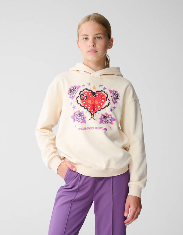 Vida Artwork Hoodie Off White SHOEBY GIRLS