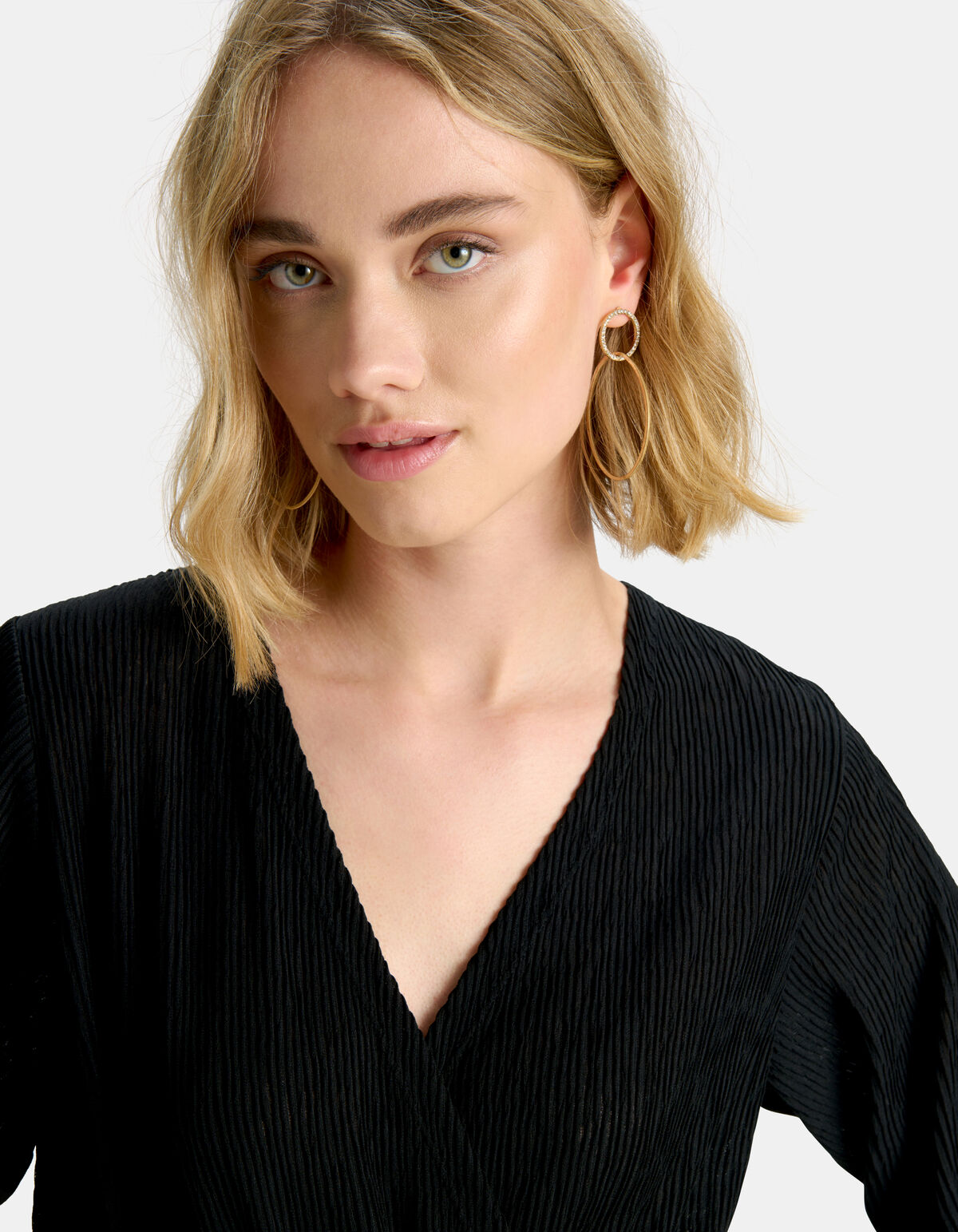 Ovale Ohrringe mit Strasssteinen SHOEBY ACCESSOIRES