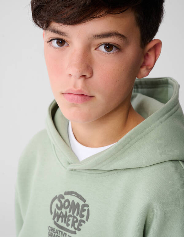 Irgendwo Artwork Kapuzenpullover Lichtgrün SHOEBY BOYS