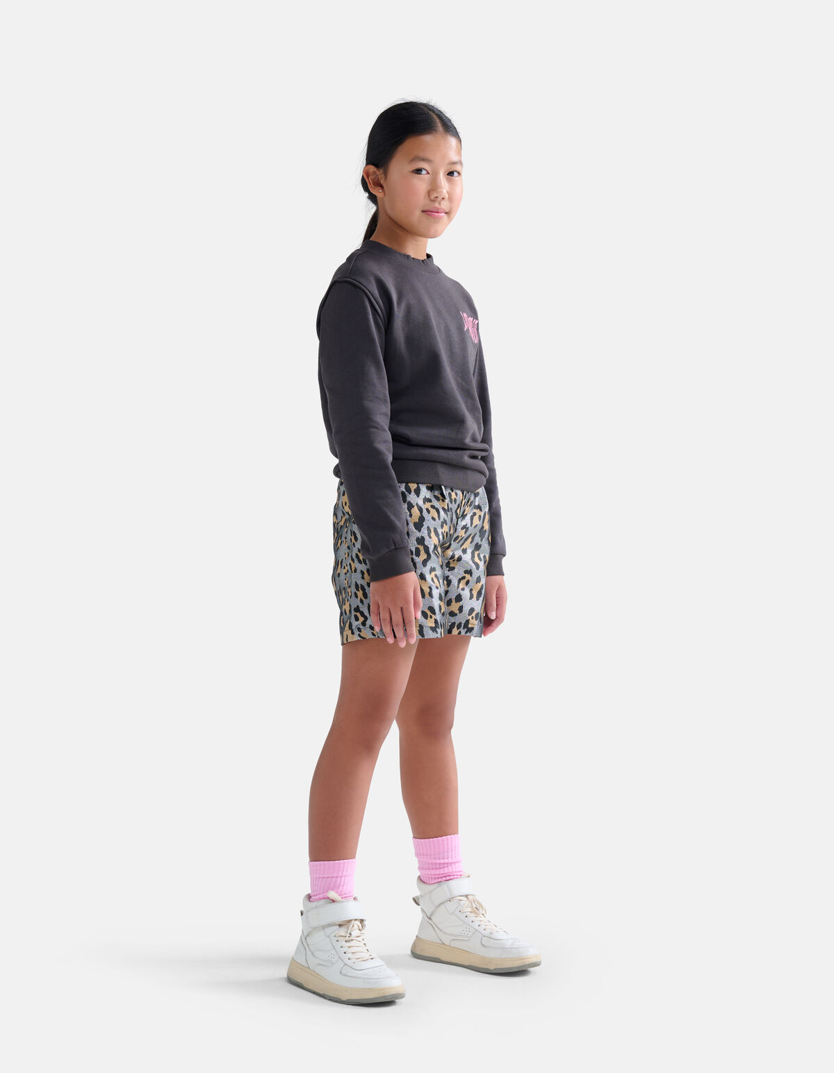 Shorts mit Leopardenmuster Silber SHOEBY GIRLS