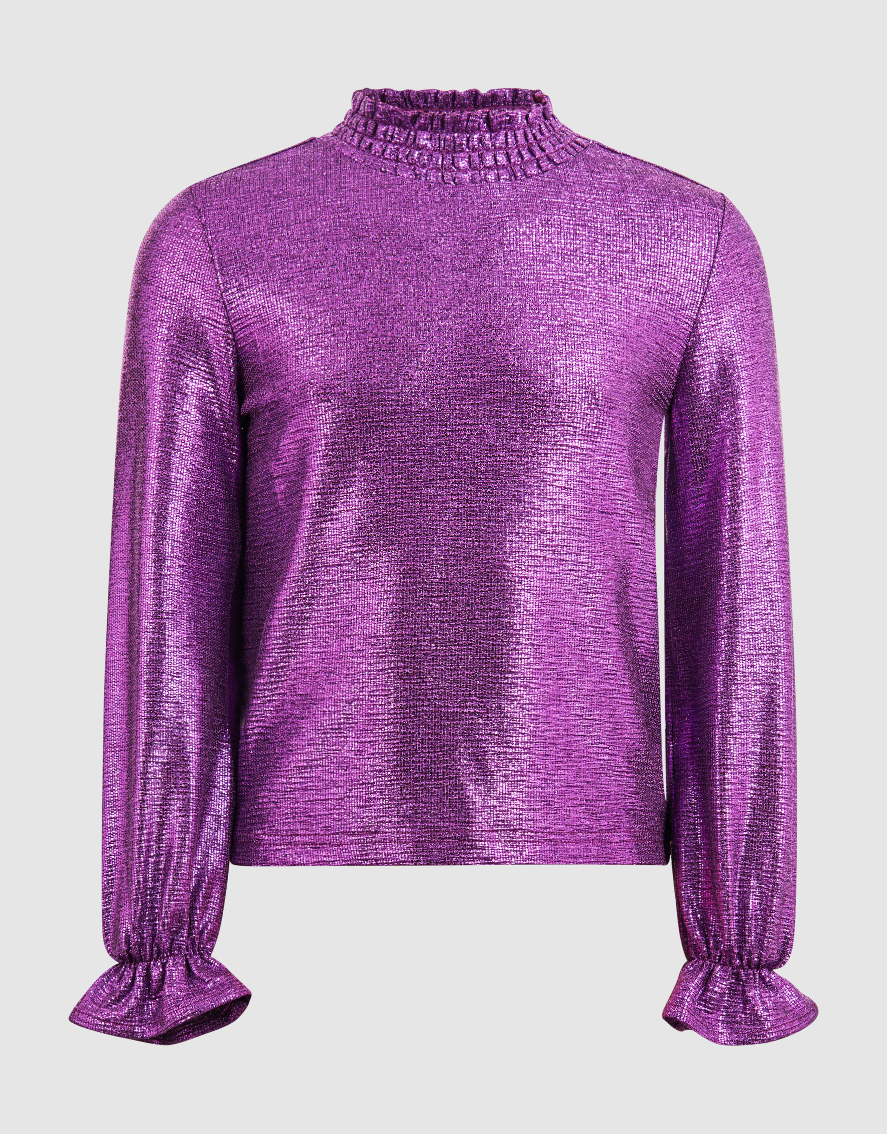 Metallic Langarmtop Schwarz Rosa/Violett SHOEBY GIRLS