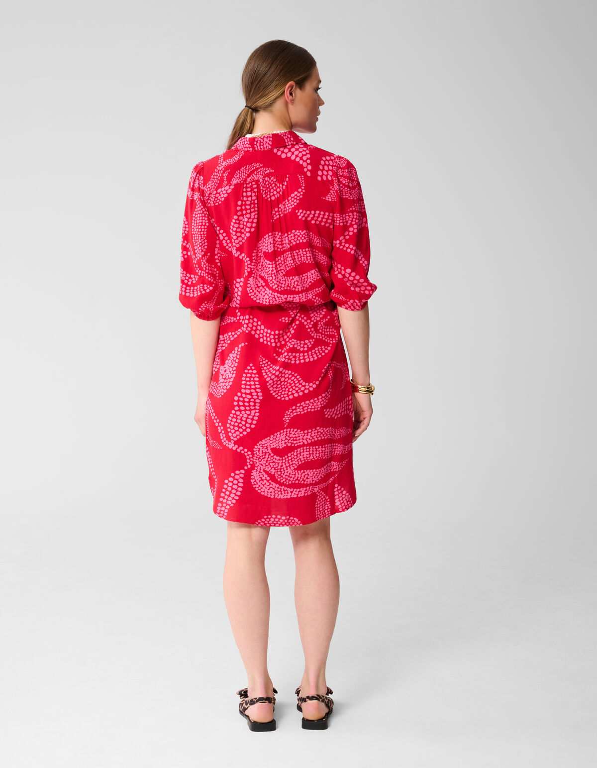 Bedrucktes Midikleid Rot SHOEBY WOMEN