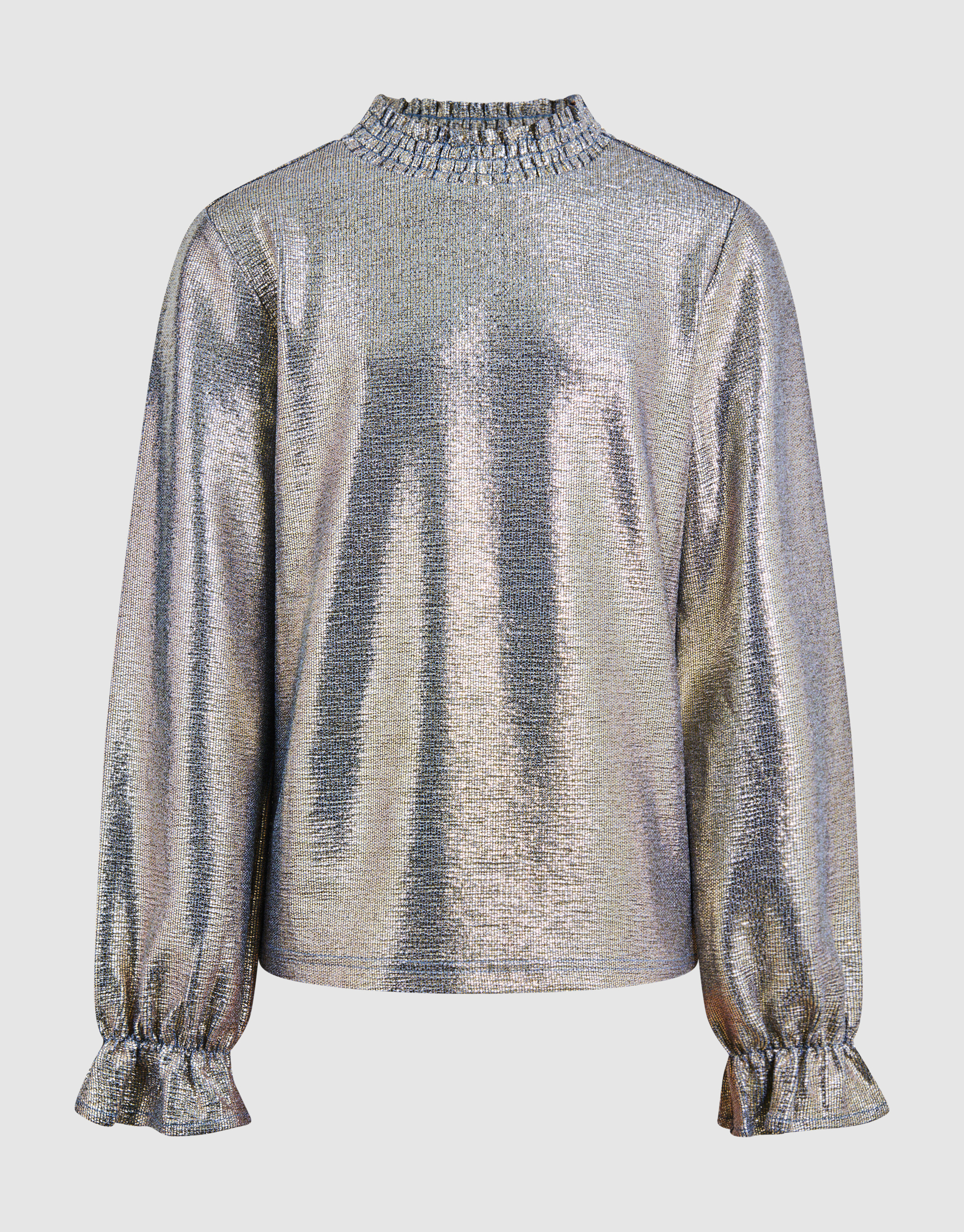 Metallisches Langarm-Top Blau/Silber SHOEBY GIRLS