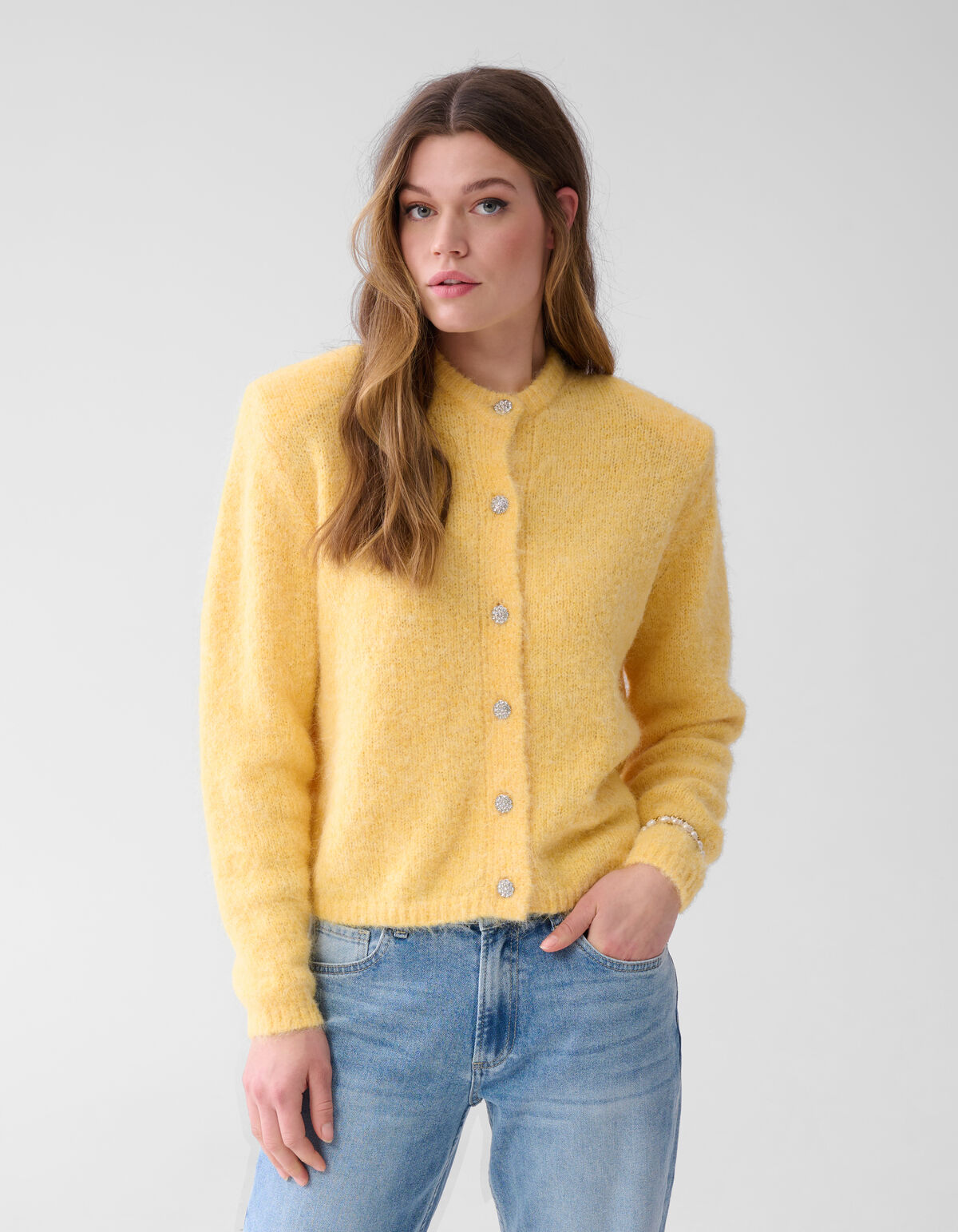 Weiche Strickjacke Gelb SHOEBY WOMEN