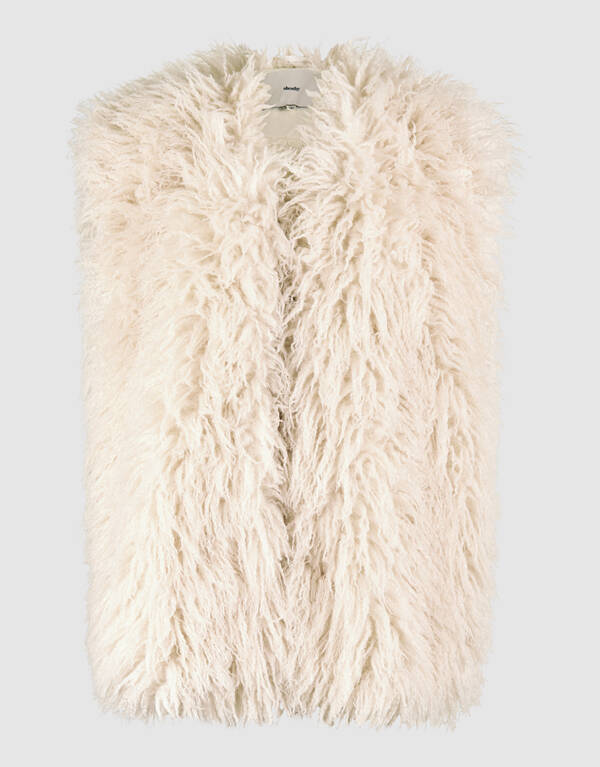 Oversized Teddy-Weste Gebrochen Wei&szlig; von Mieke SHOEBY WOMEN