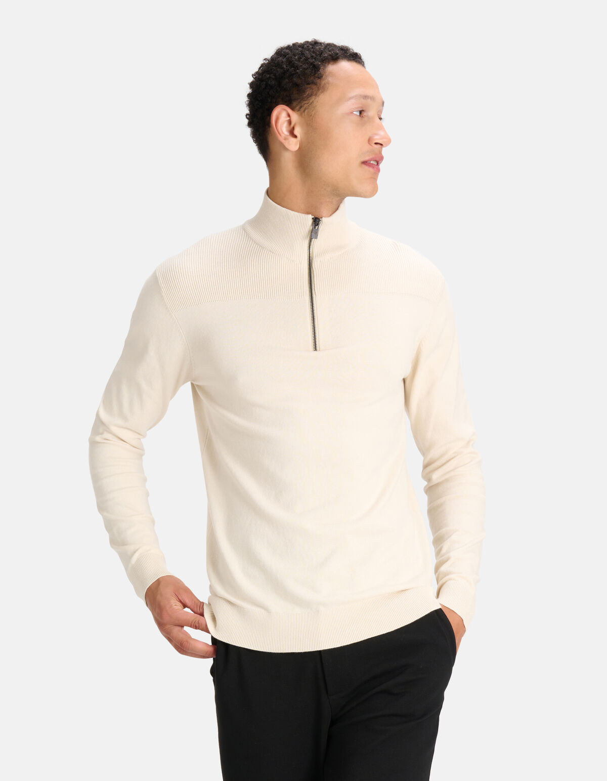 Pullover mit Reißverschluss Offwhite SHOEBY MEN