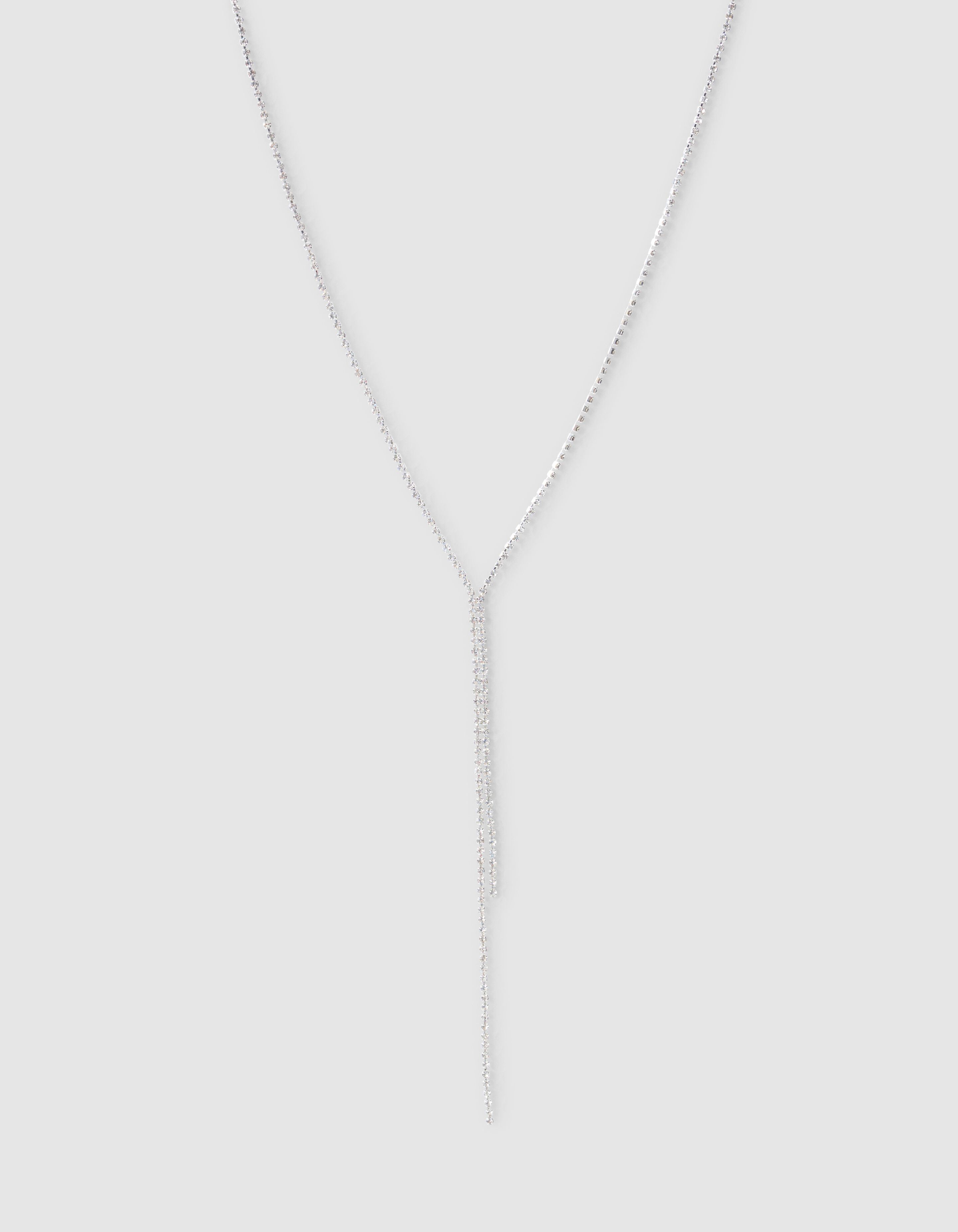 Lange Strasskette, Silber SHOEBY ACCESSOIRES