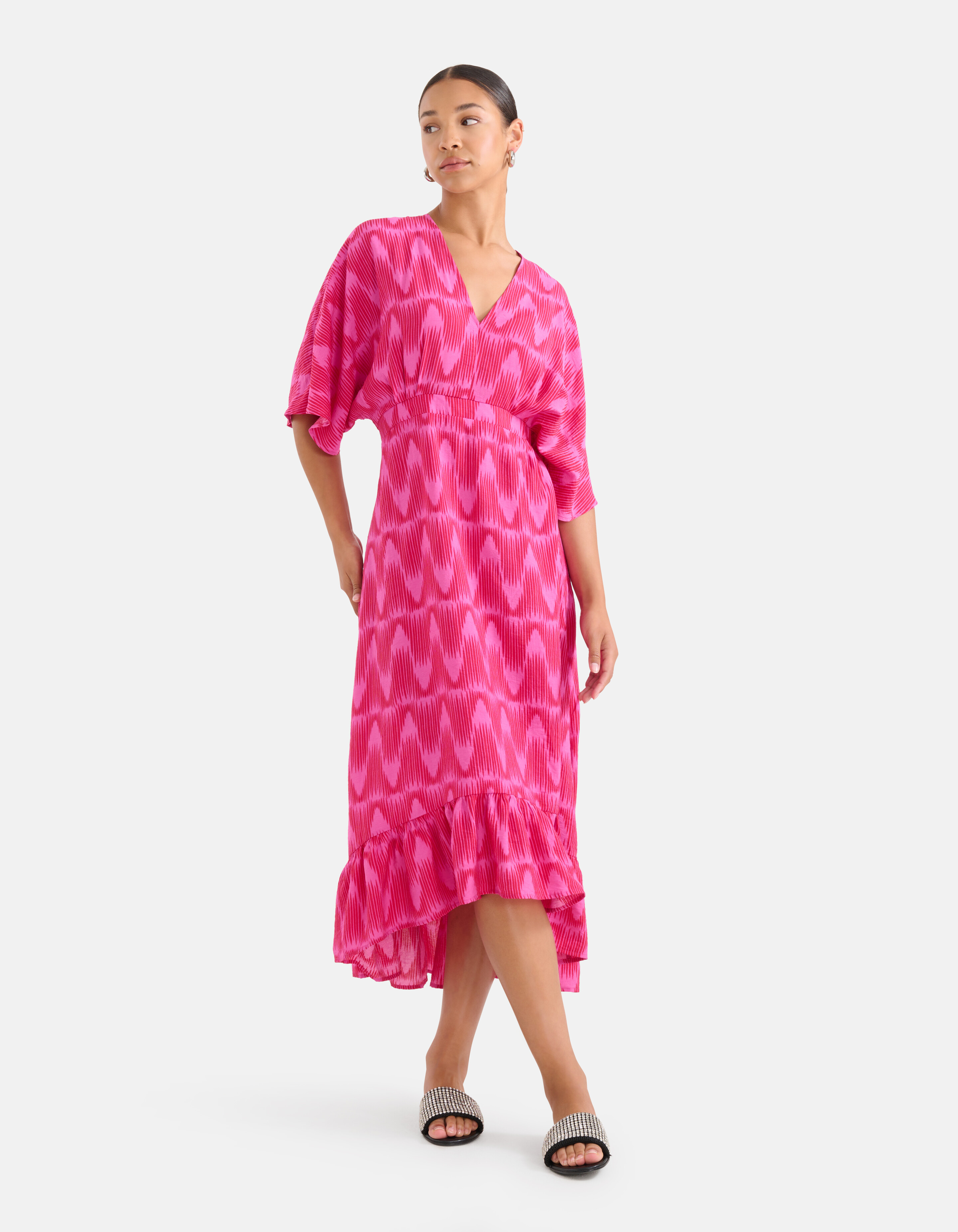 Graphic Print Kleid Rosa SHOEBY WOMEN