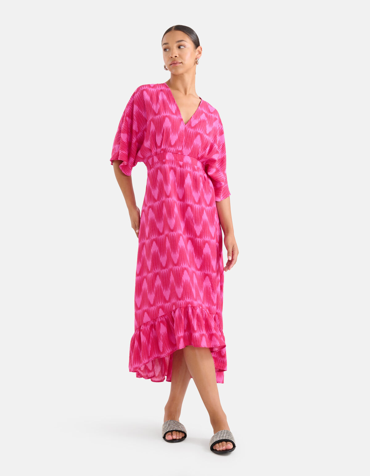Graphic Print Kleid Rosa SHOEBY WOMEN