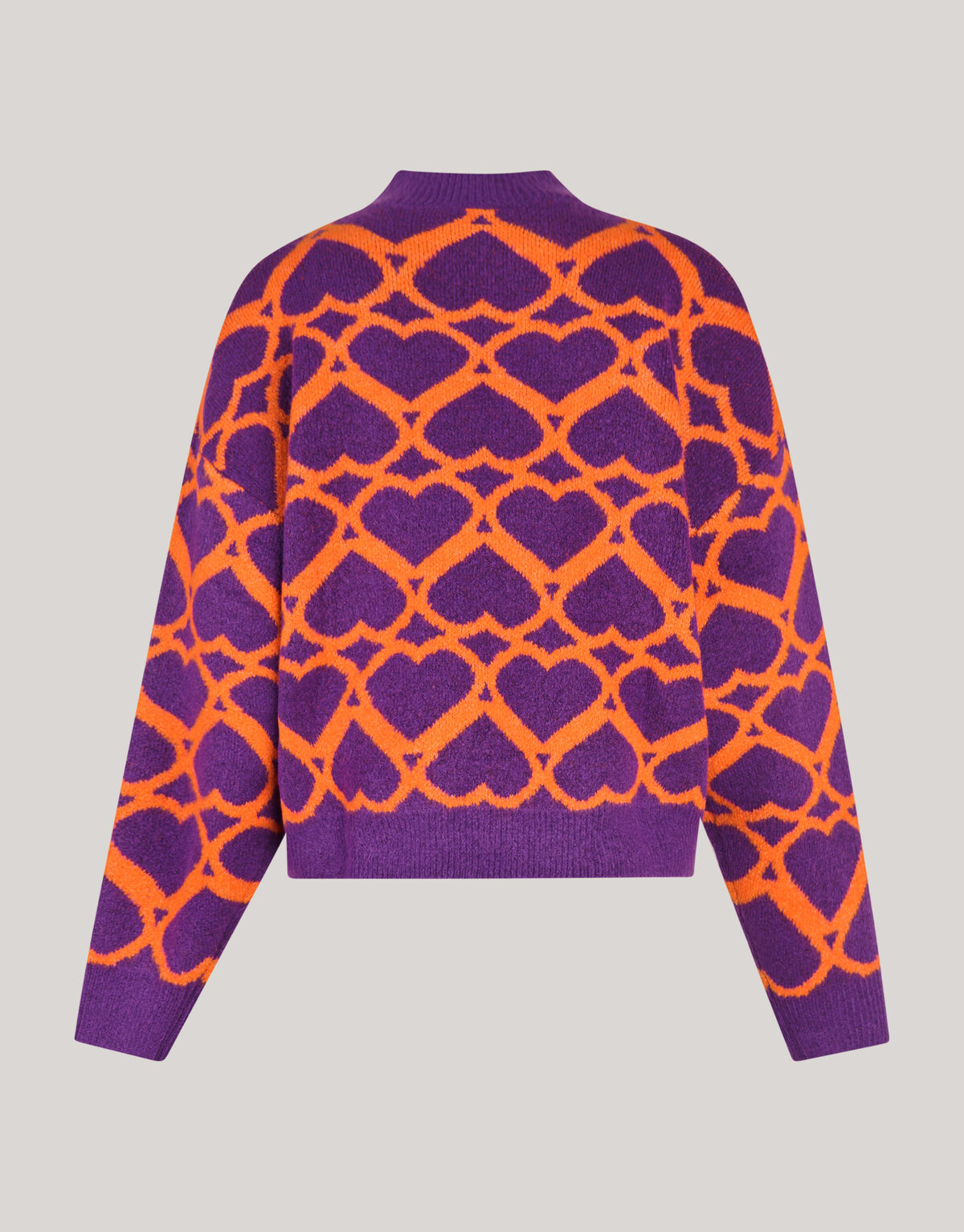 Heart Printed Sweater Purple von Furmey SHOEBY WOMEN