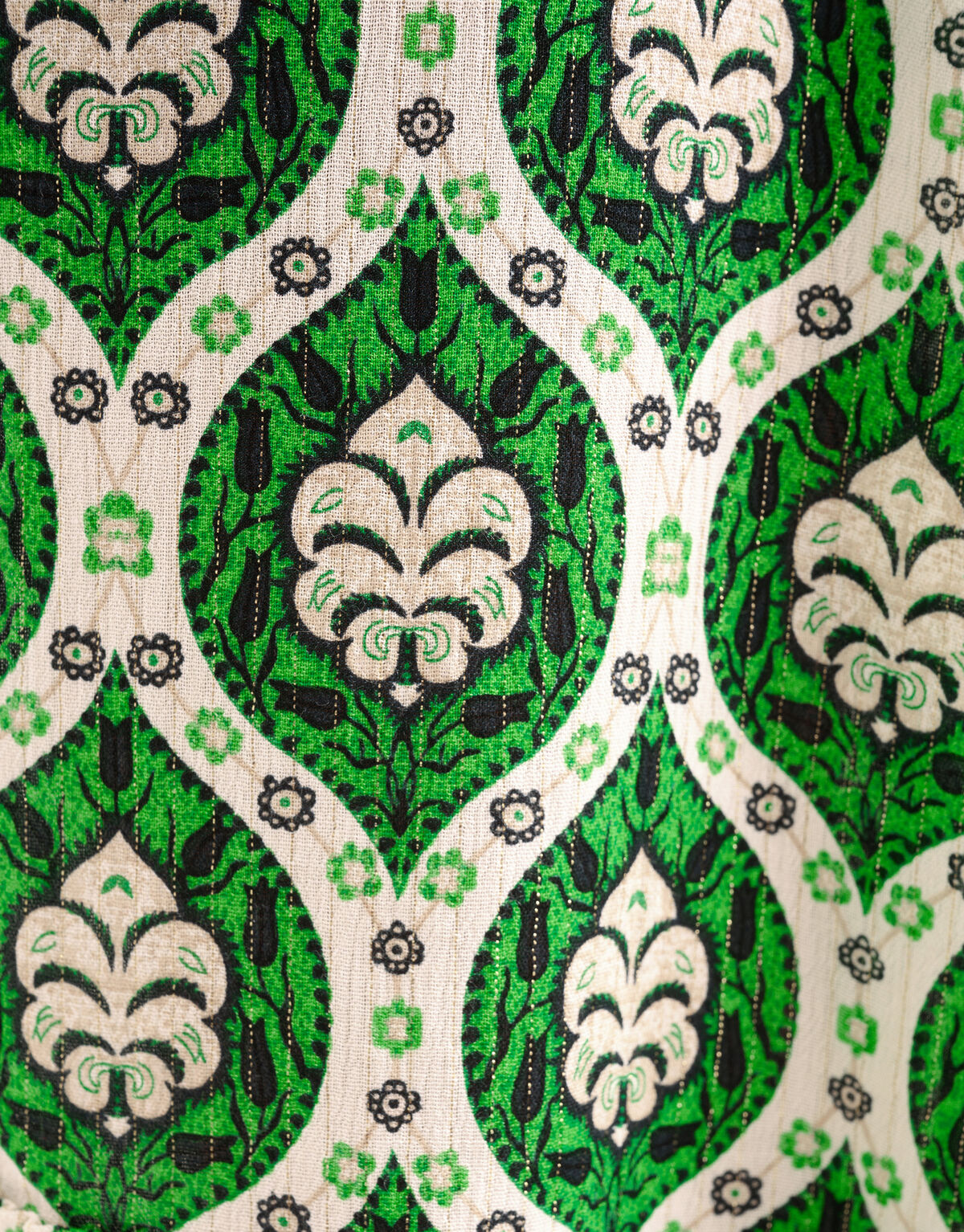 Grafik Lurex Maxikleid Gr&uuml;n SHOEBY WOMEN