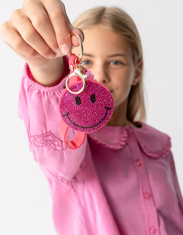 Strass Smile Schlüsselanhänger Pink ACCESSOIRES SHOEBY