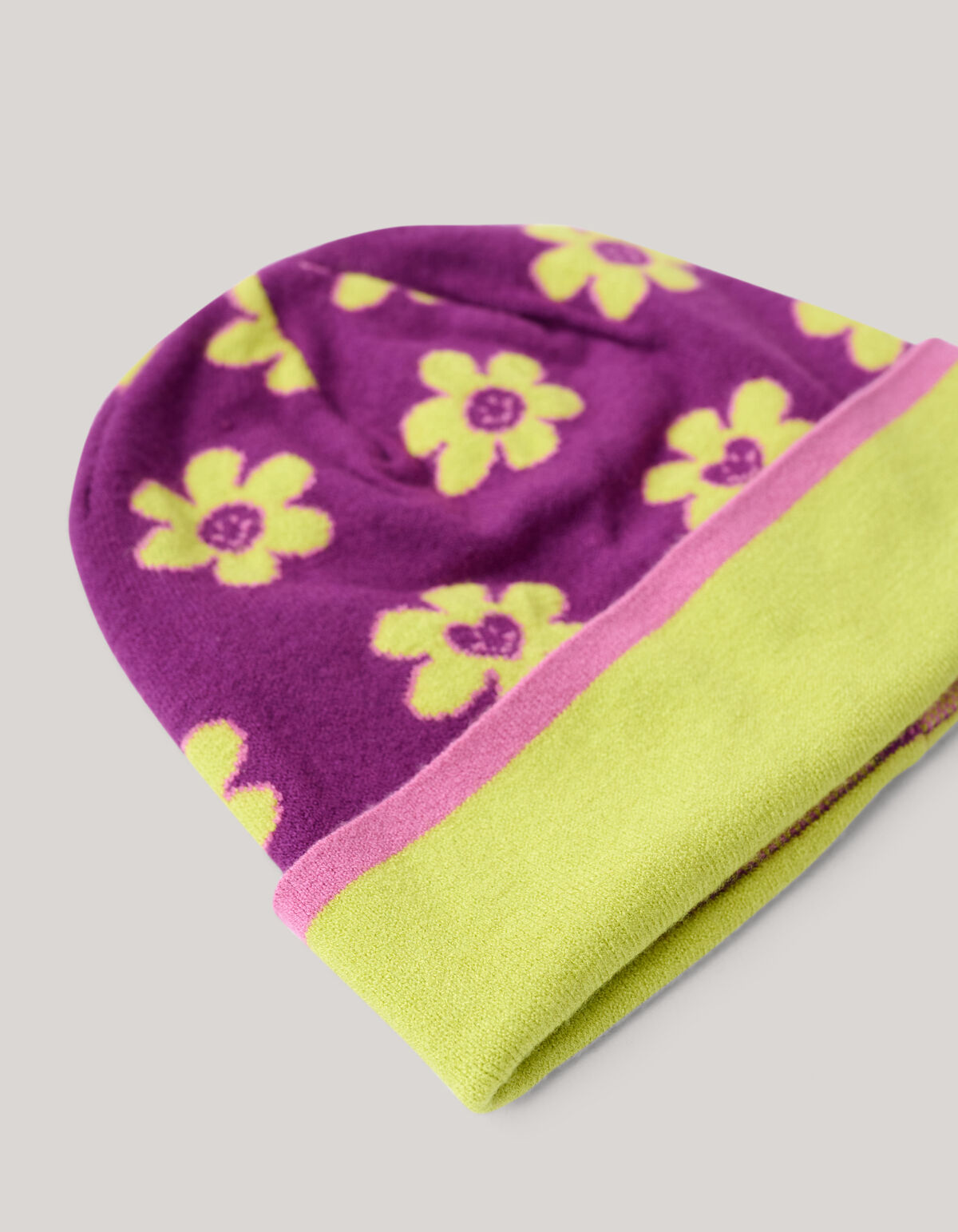 Jacquard Beanie Dunkel Lila SHOEBY ACCESSOIRES