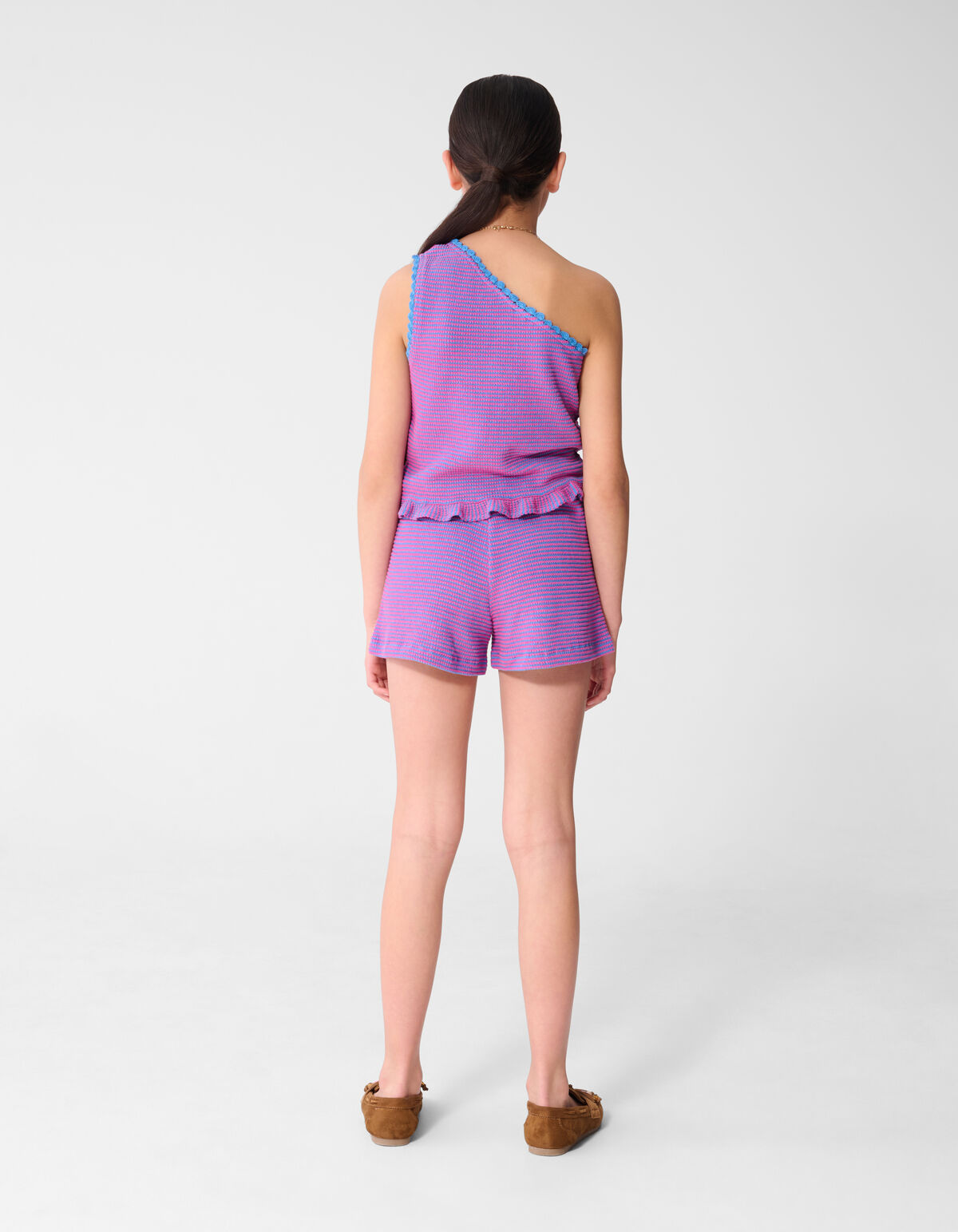 Gestrickte Shorts Rosa/Blau SHOEBY GIRLS