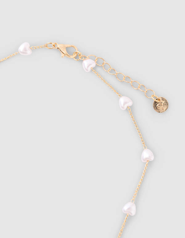 Halskette mit gepufftem Herzmotiv, Gold SHOEBY ACCESSOIRES