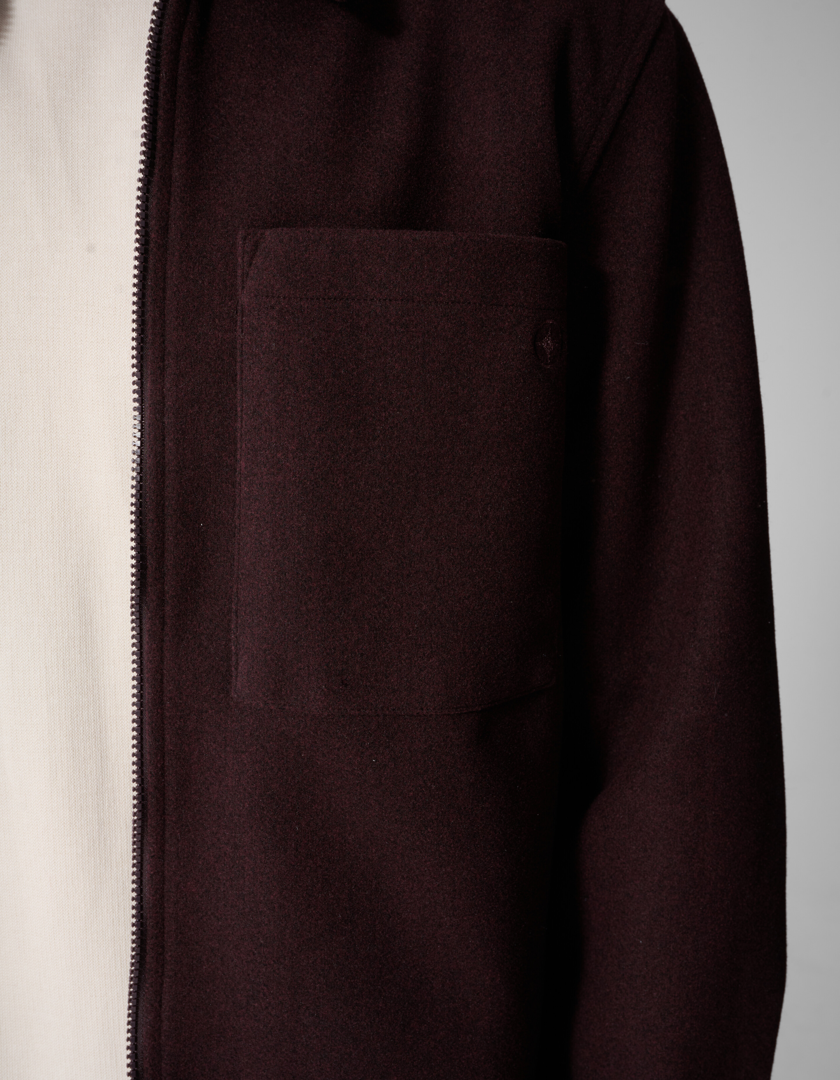 Melange Zip-Overshirt Dunkelrot SHOEBY MEN