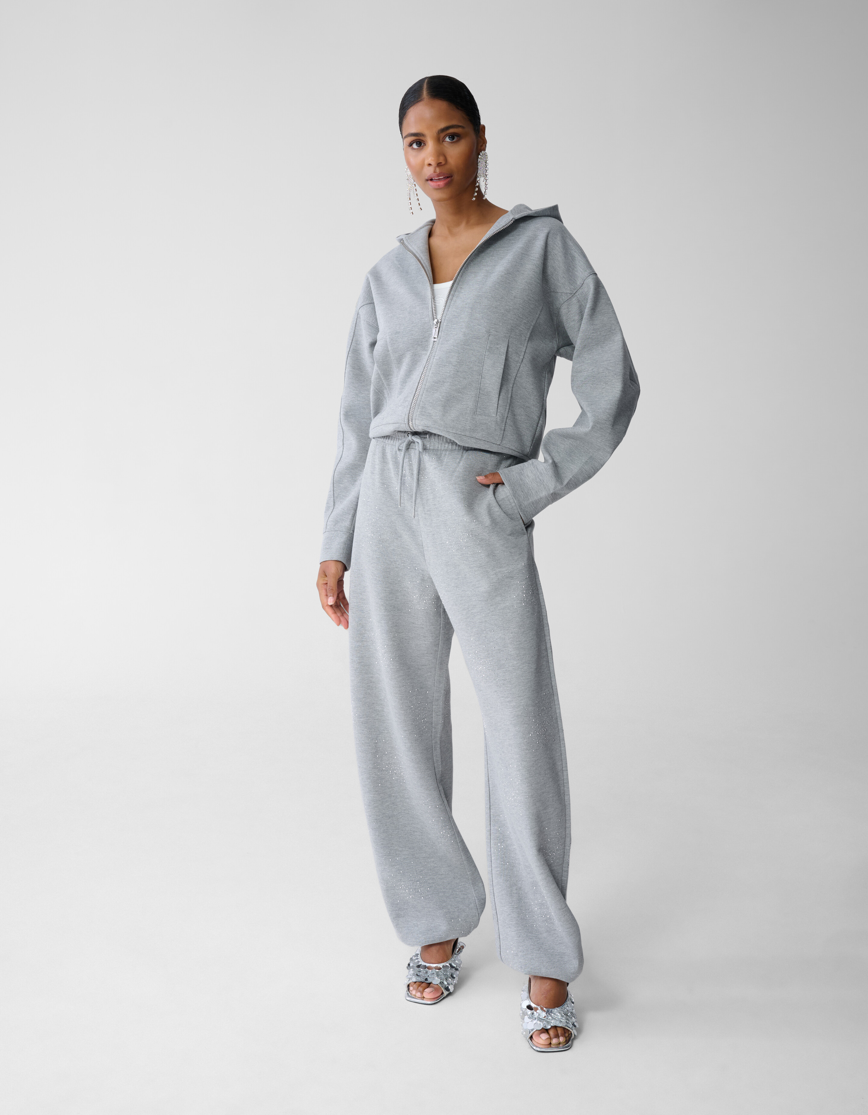 Strass Jogginghose Hellgrau Von Fred SHOEBY WOMEN