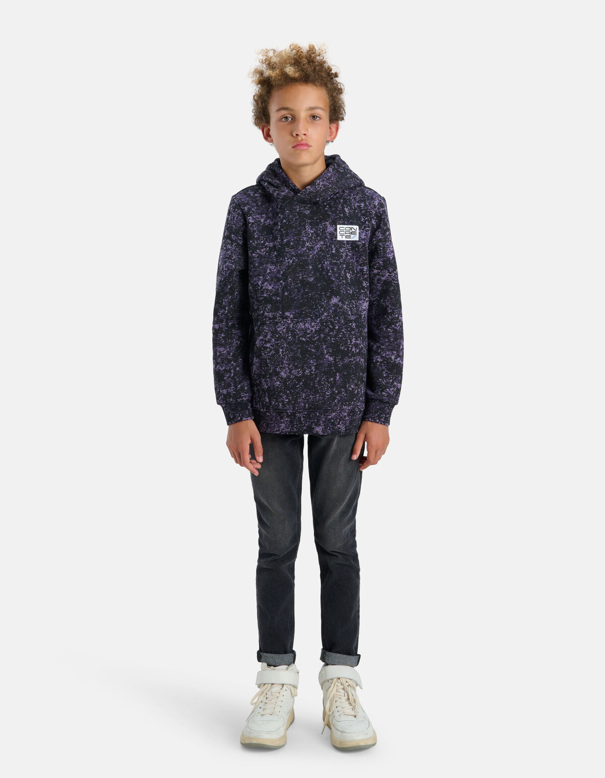 Hoodie mit Armeemuster Dunkelviolett SHOEBY BOYS