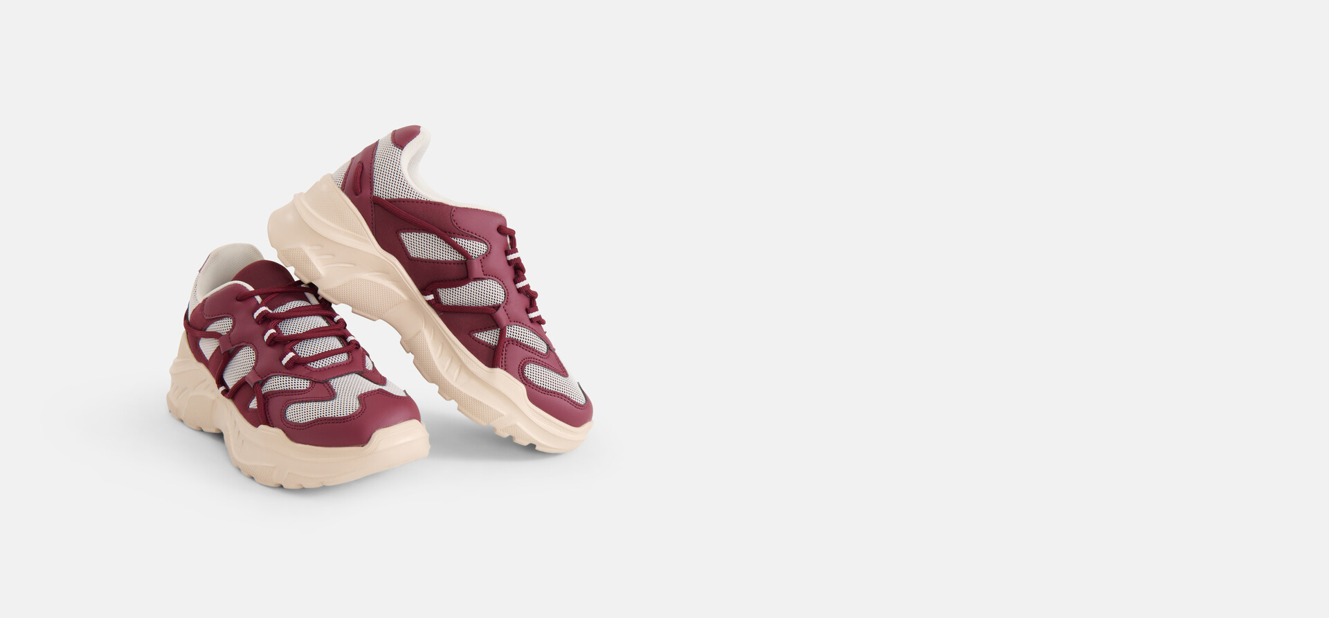 Chunky Mesh Sneaker Bordeauxrood SHOEBY SHOES
