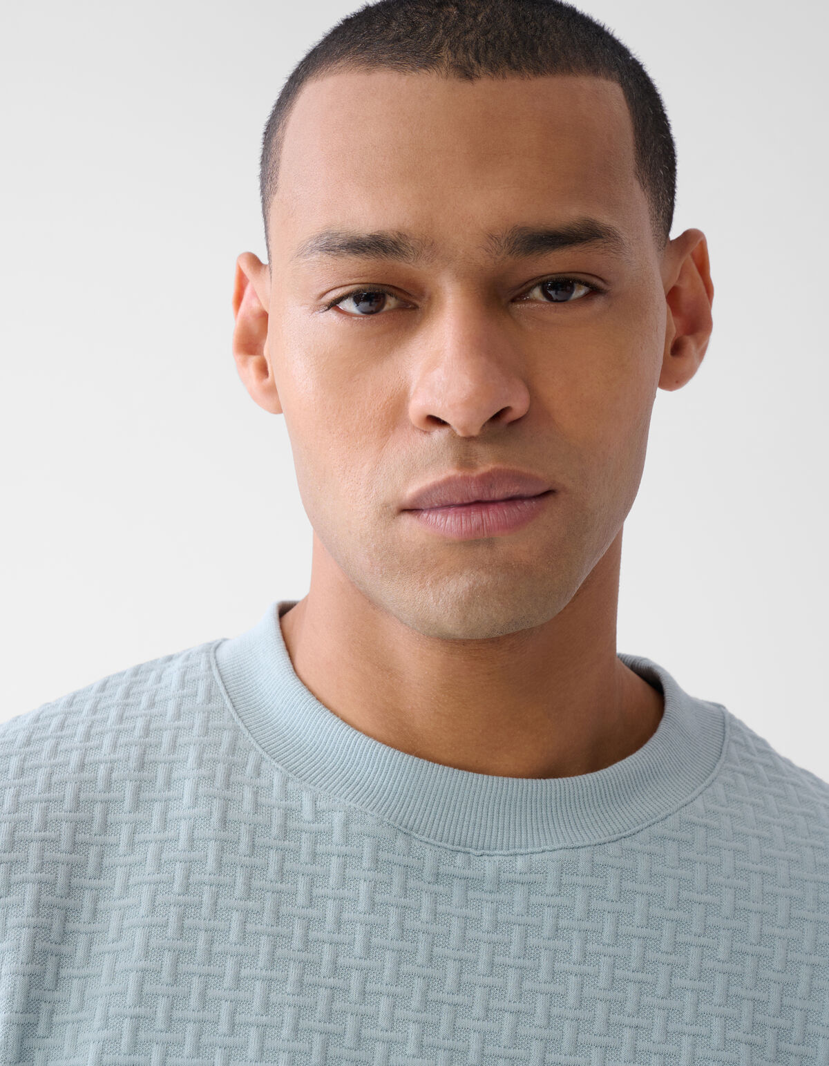 Struktur Pullover Hellblau SHOEBY MEN