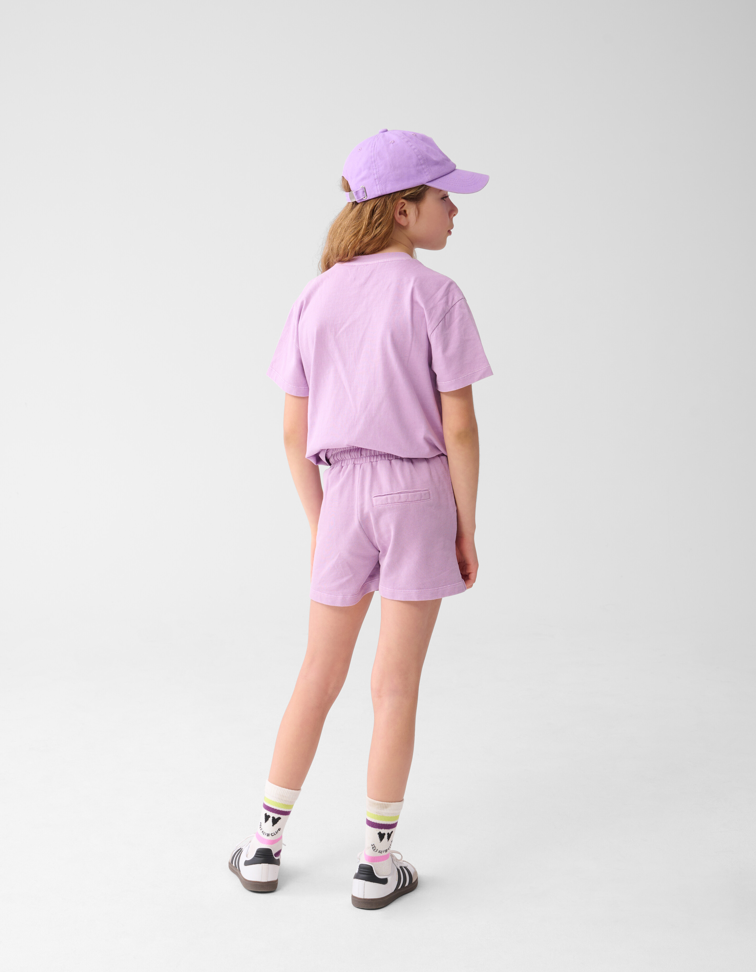 Cherry Artwork Short Washed Light Purple SHOEBY GIRLS
