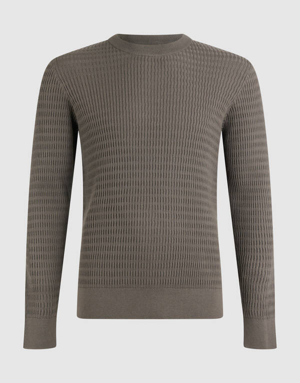 Strukturpullover Dunkelgrün SHOEBY MEN