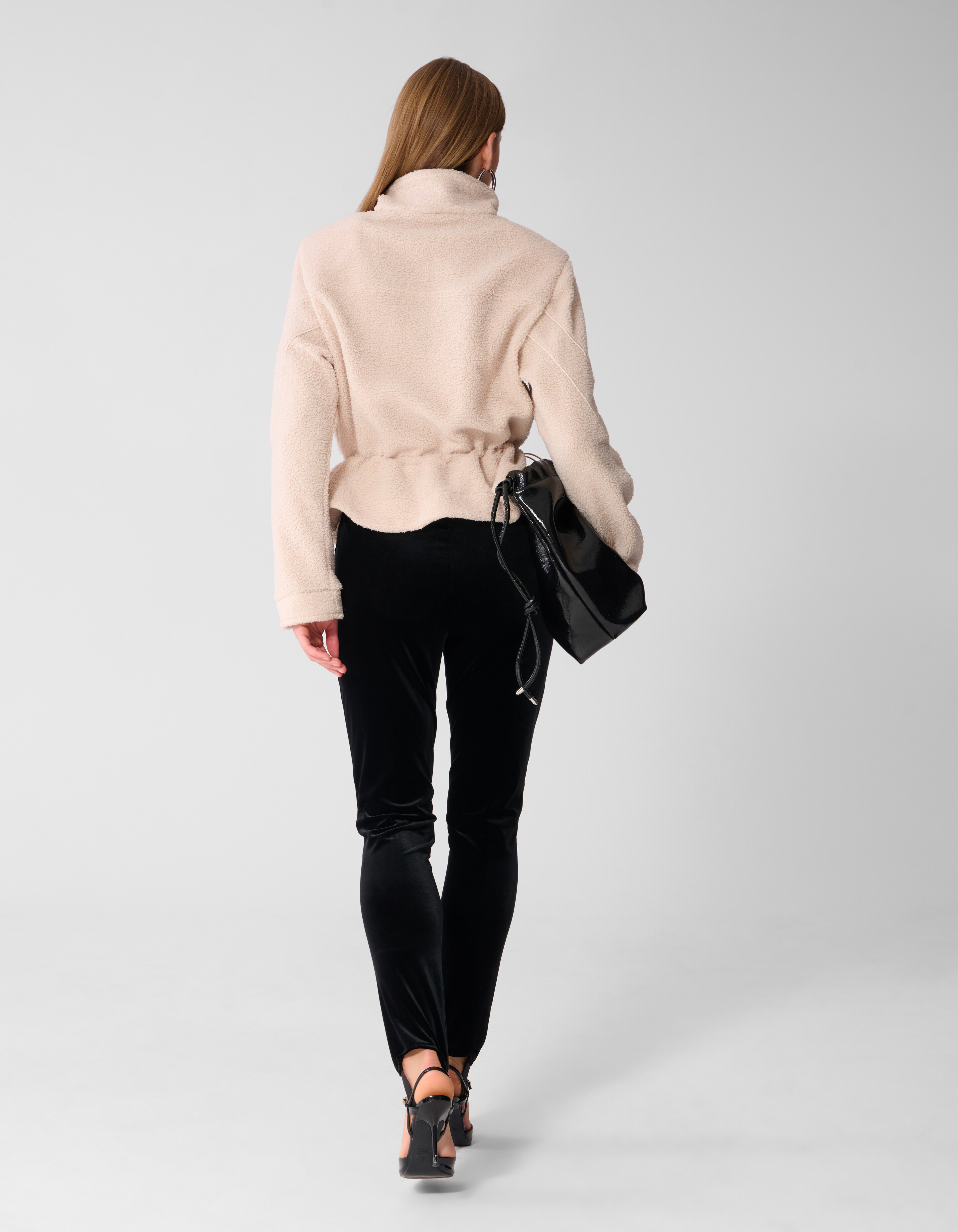 Teddy Peplum Pullover Ecru SHOEBY WOMEN
