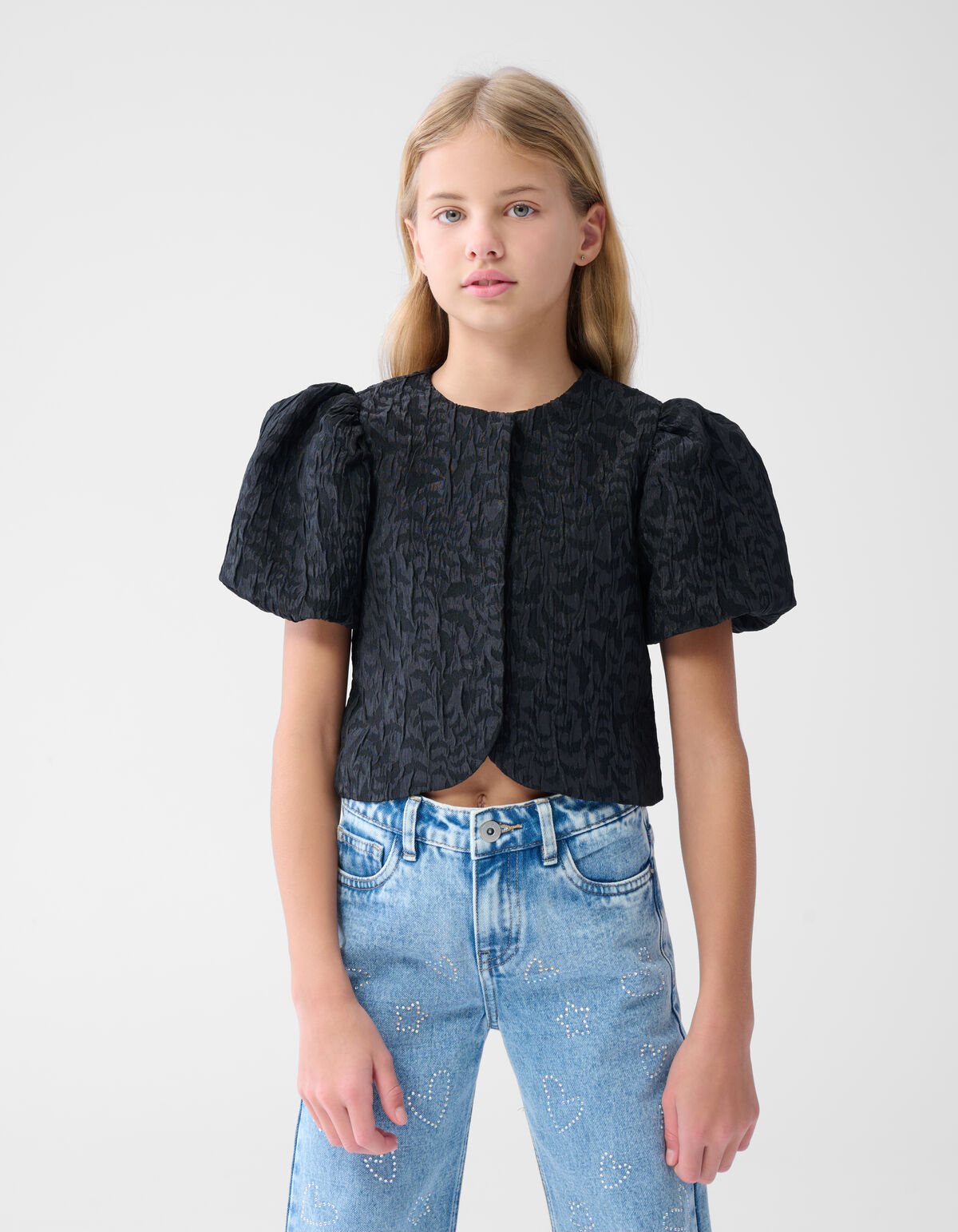 Blazer mit Puffärmeln Schwarz SHOEBY GIRLS