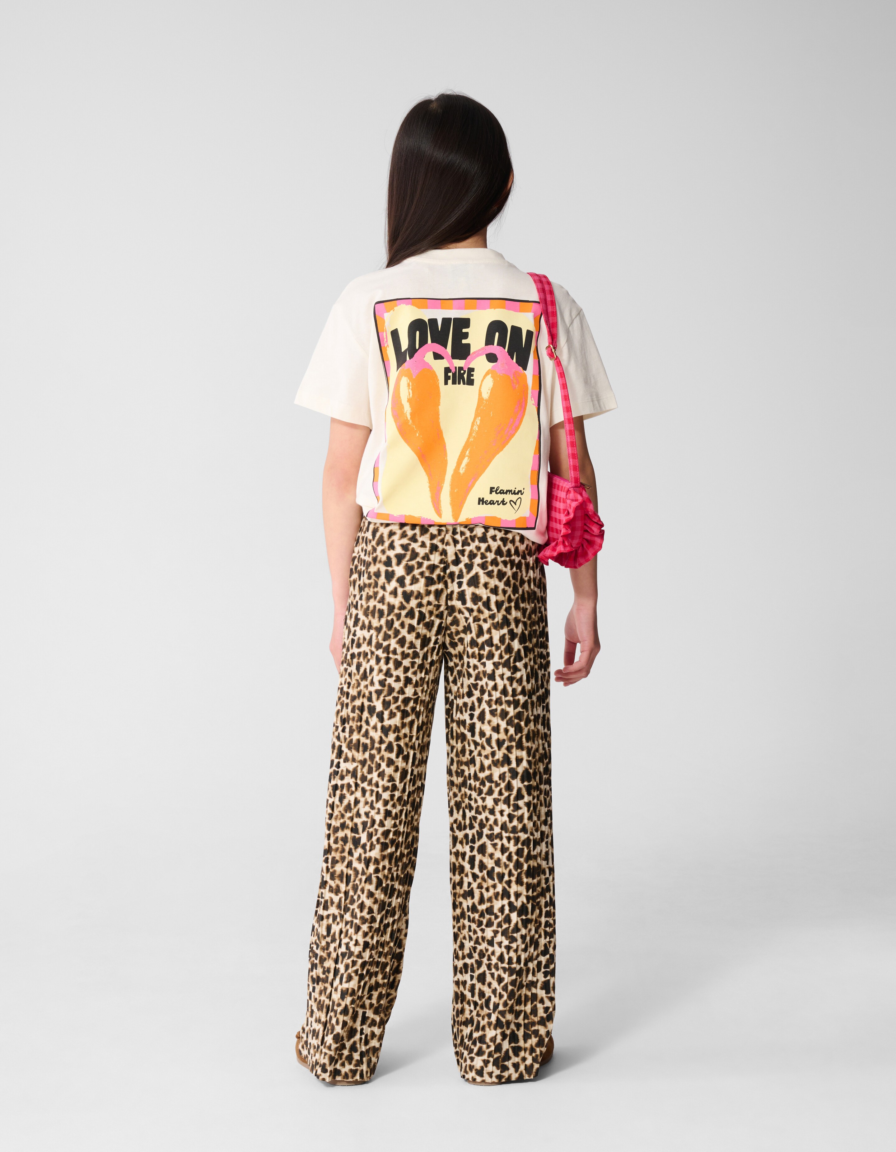 Leopard Plissee Weite-Hosen Lichtbraun SHOEBY GIRLS