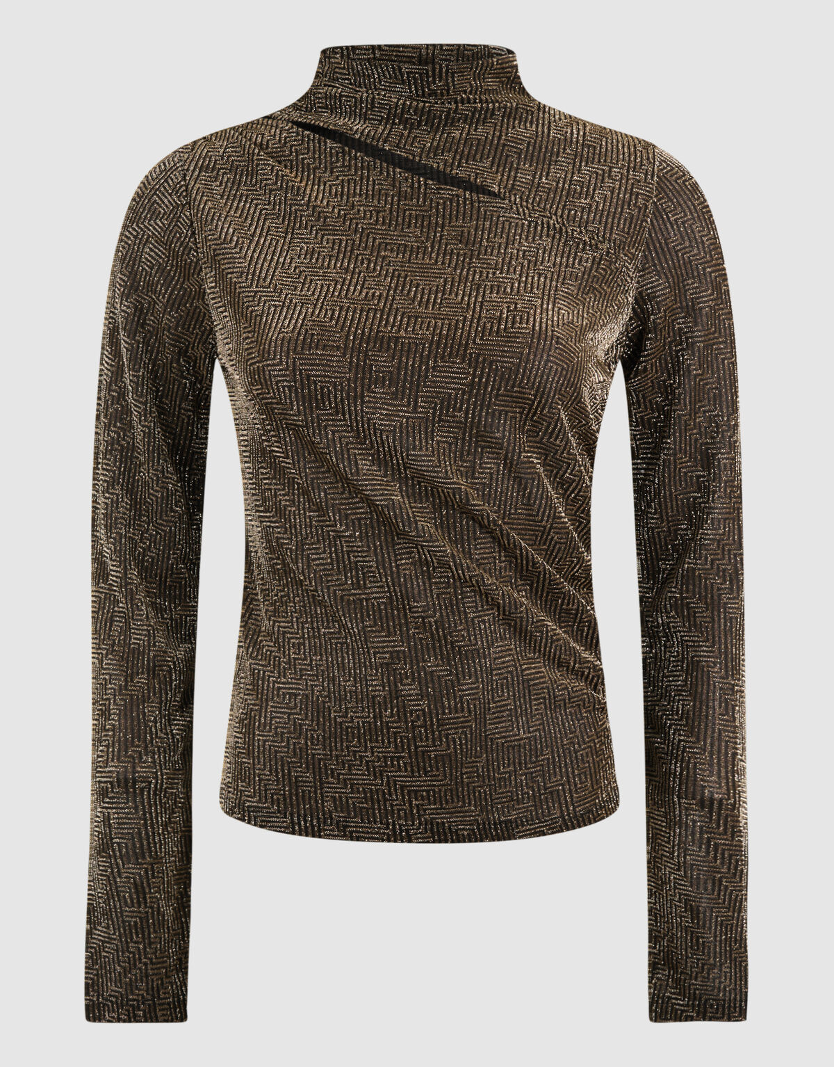 Glitzerndes Top mit Ausschnitt, Gold SHOEBY WOMEN
