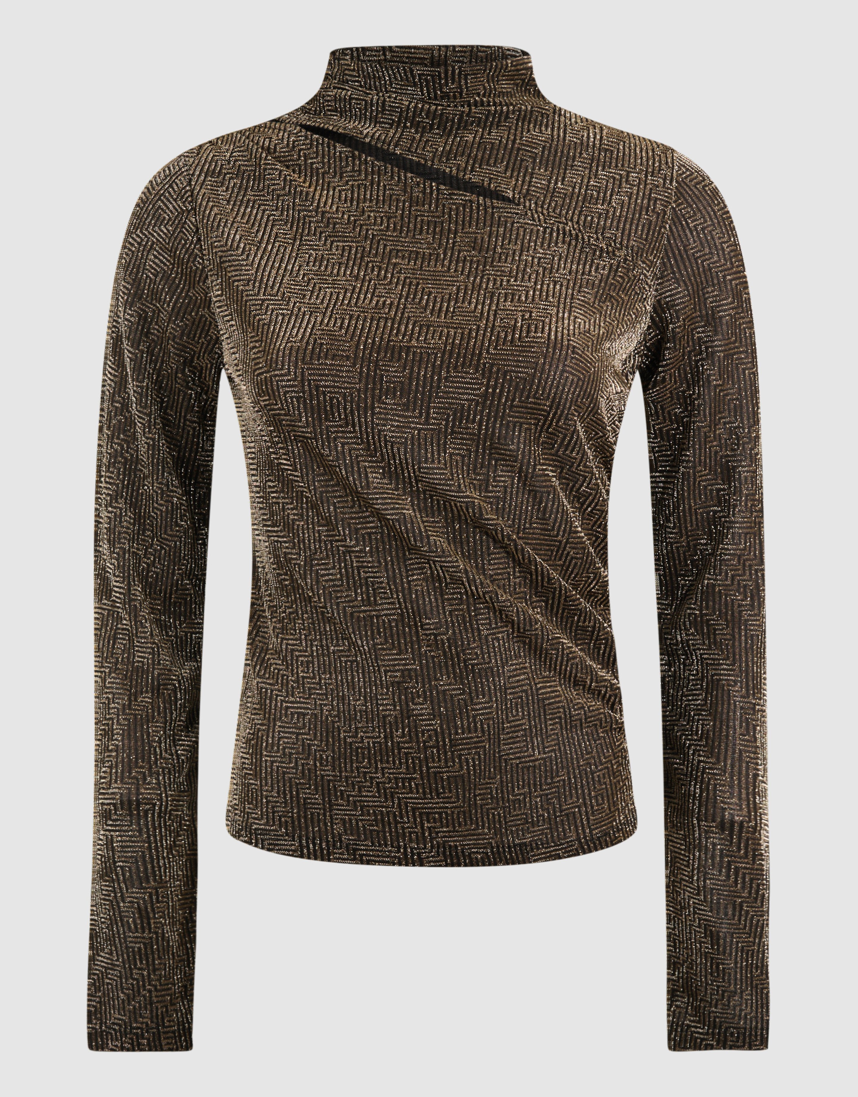 Glitzerndes Top mit Ausschnitt, Gold SHOEBY WOMEN