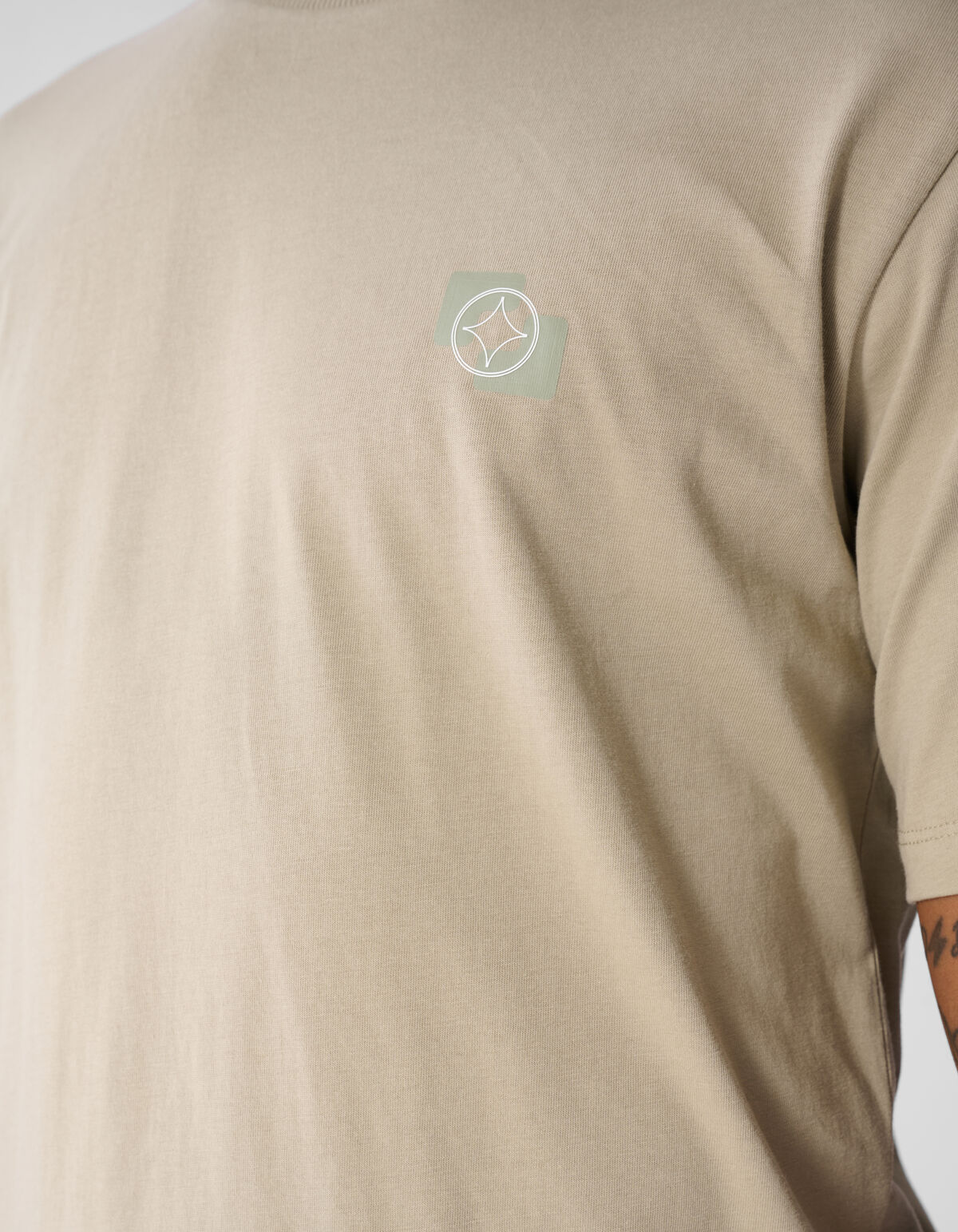 Einfarbiges T-Shirt Beige SHOEBY MEN