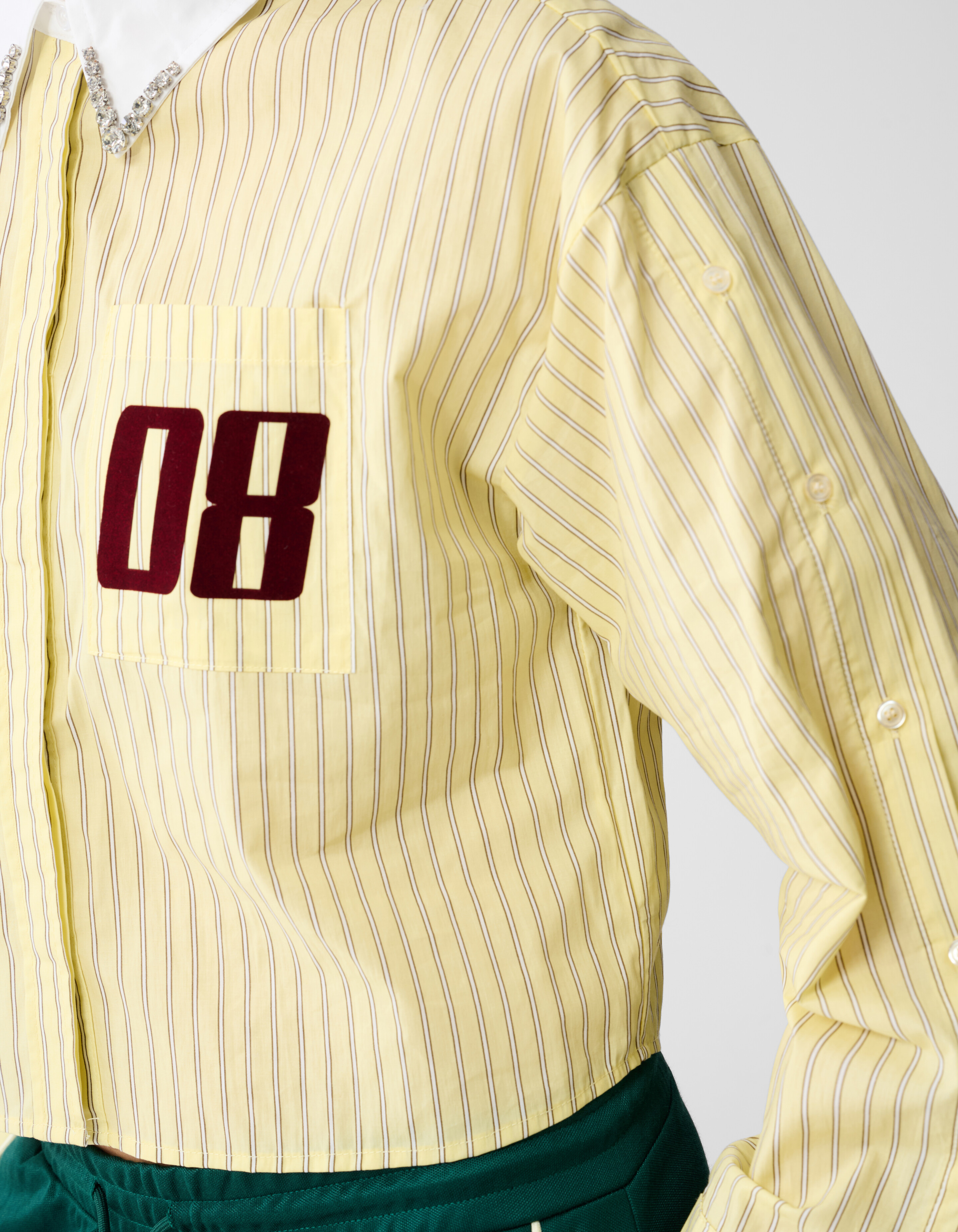 Bluse mit Strasskragen, hellgelb SHOEBY WOMEN