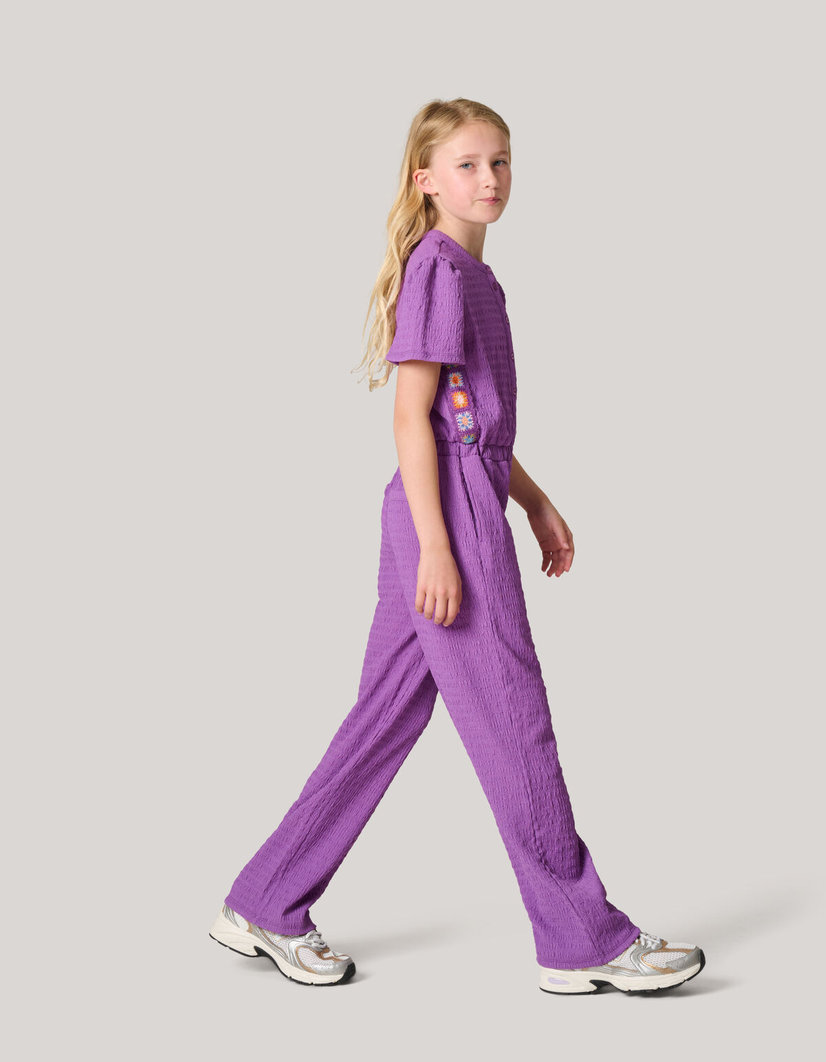Gehäkelter Jumpsuit Dunkelviolett SHOEBY GIRLS