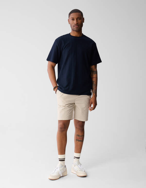 Jacquard-T-Shirt Dunkelblau SHOEBY MEN