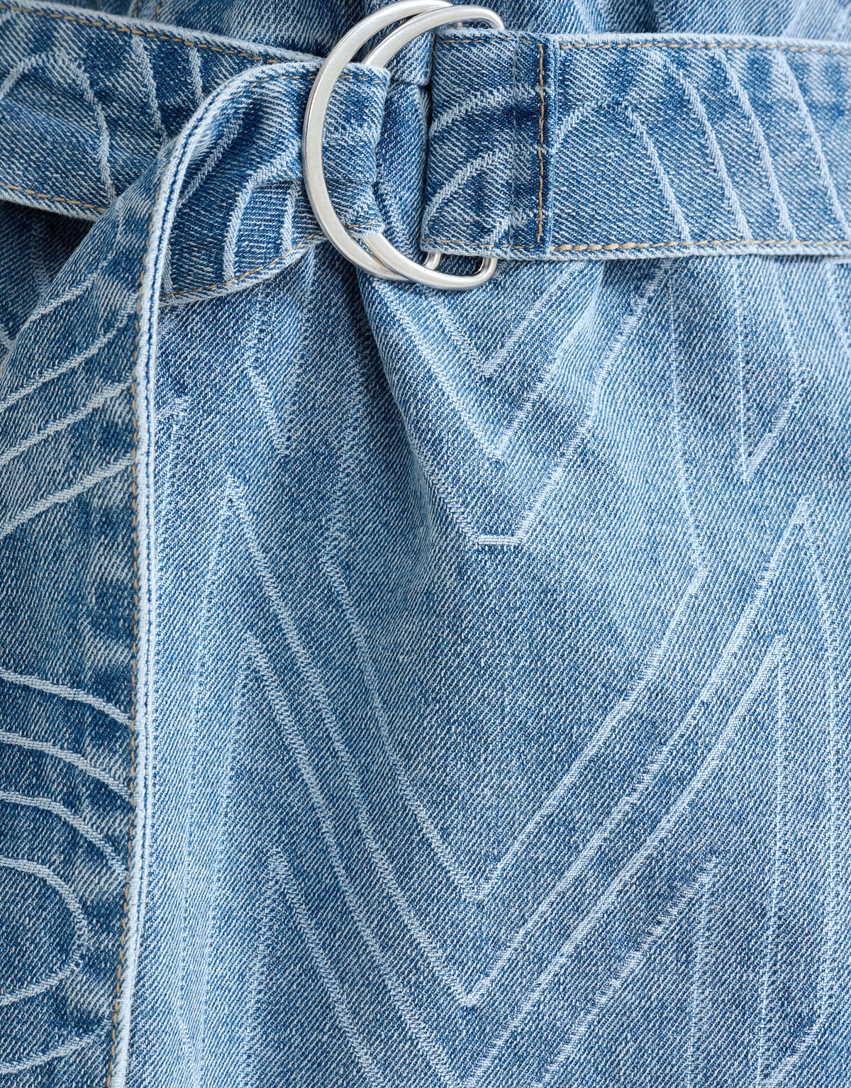 Jacquard Denim Jurk Mediumstone SHOEBY WOMEN