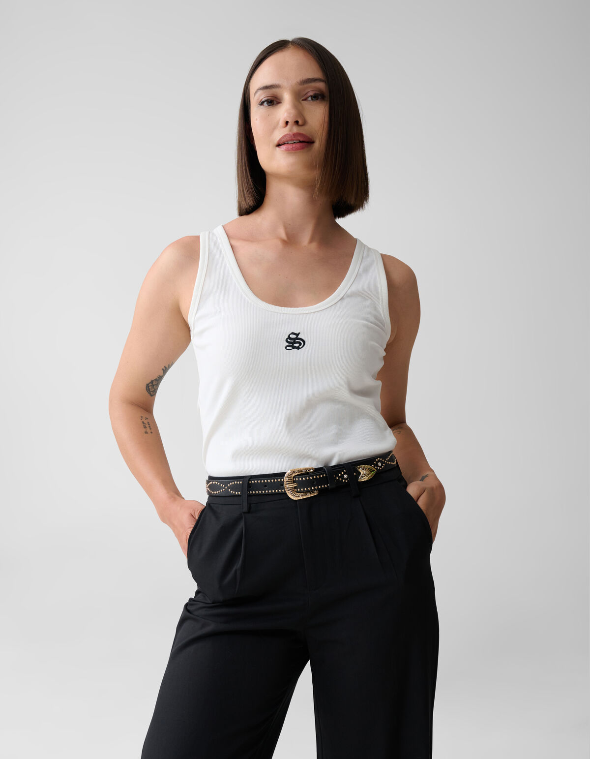 Gürtel schwarz mit Nieten SHOEBY ACCESSOIRES