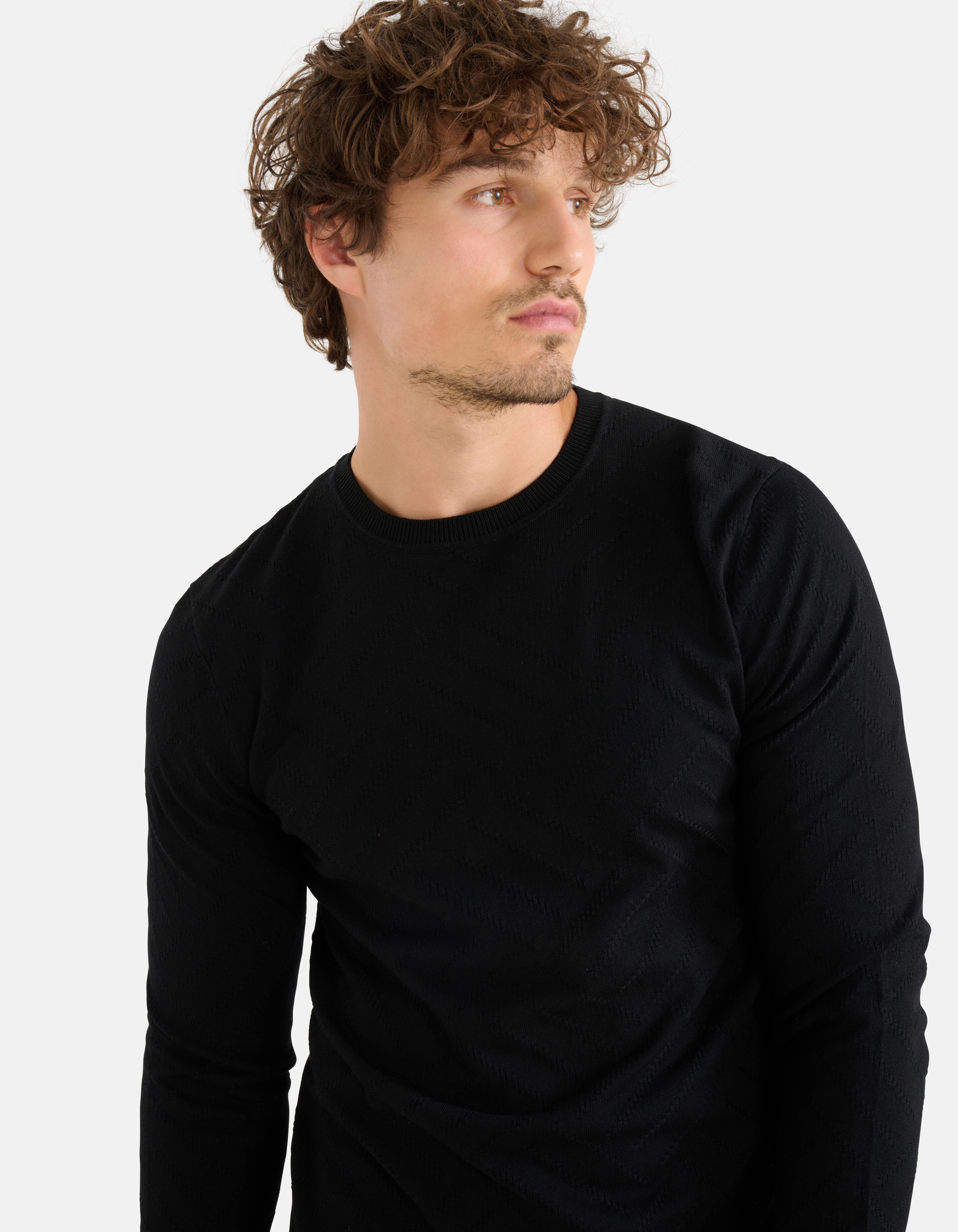 Diagonaler Pullover Schwarz SHOEBY MEN