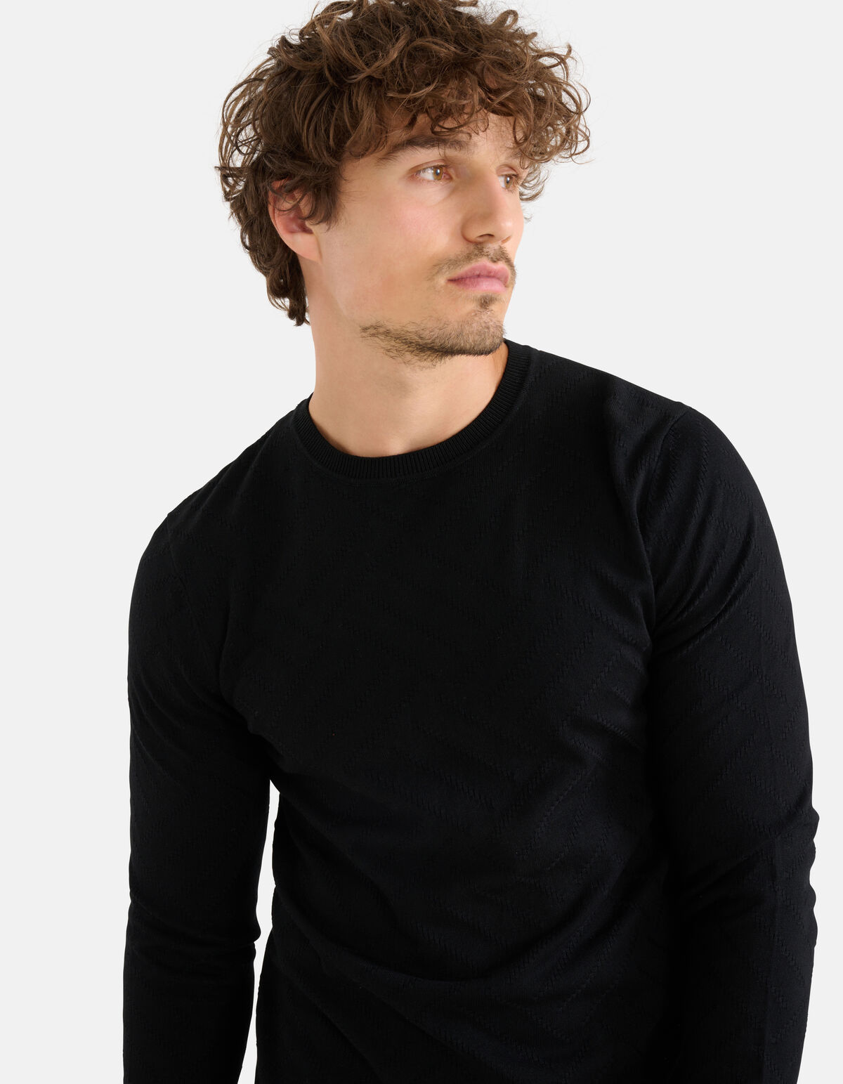 Diagonaler Pullover Schwarz SHOEBY MEN