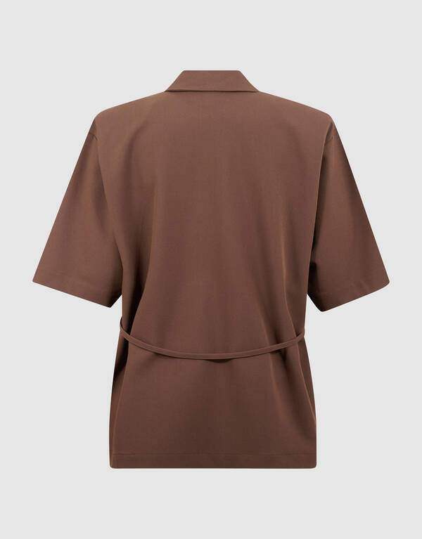 &Uuml;bergro&szlig;e Blazerbluse Braun von Fred SHOEBY WOMEN