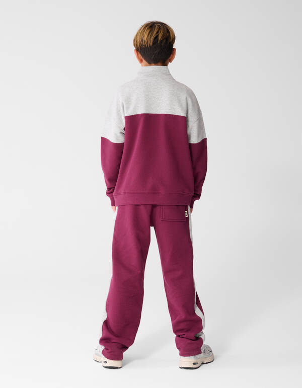 Relaxed Fit Sporty Broek Donkerrood SHOEBY BOYS