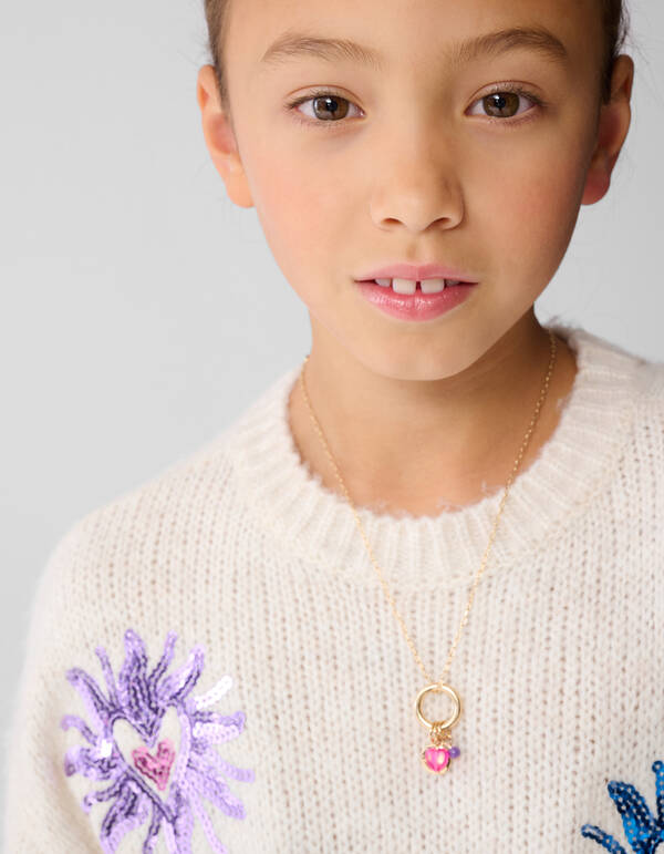 Pailletten Strickpullover Gebrochen Weiß SHOEBY GIRLS