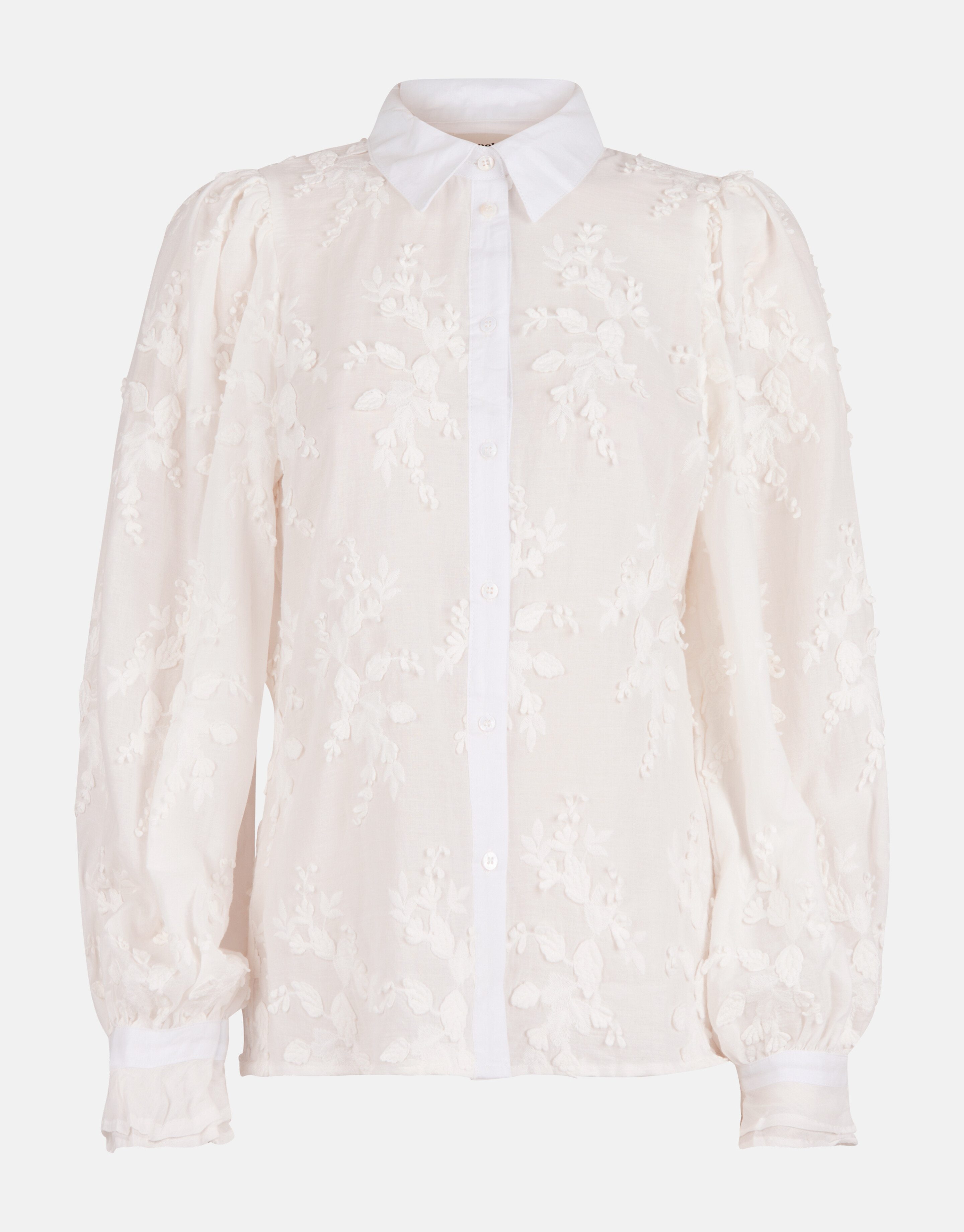 Bluse mit Stickerei Weiß SHOEBY WOMEN