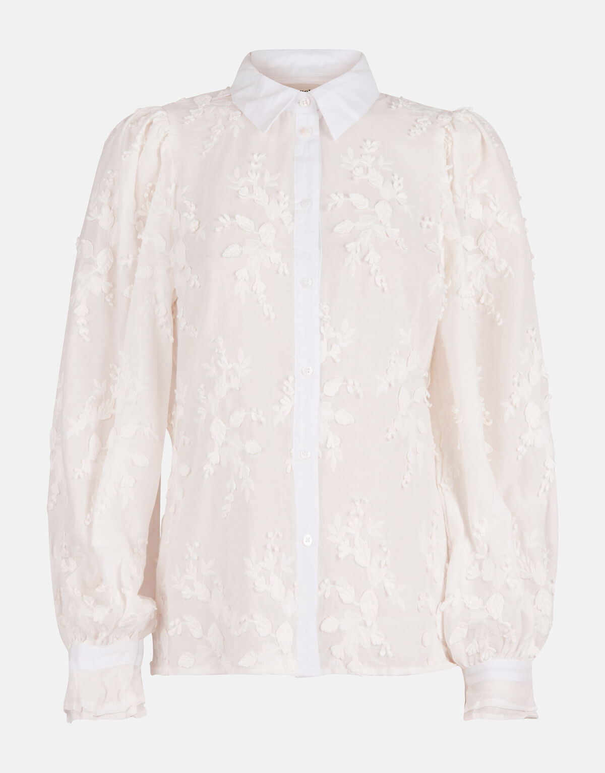 Bluse mit Stickerei Weiß SHOEBY WOMEN
