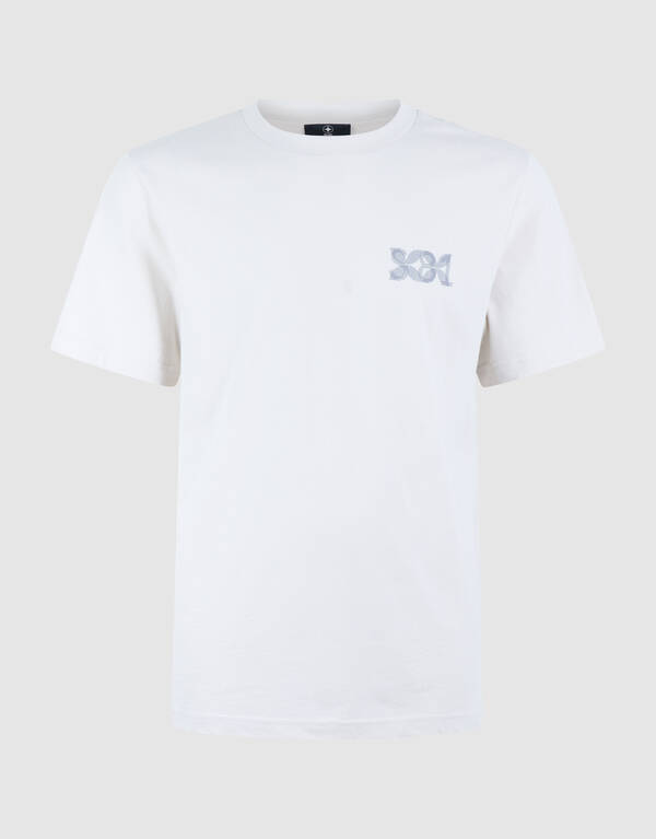 Stripe Mix T-Shirt Gebrochen Wei&szlig; SHOEBY MEN