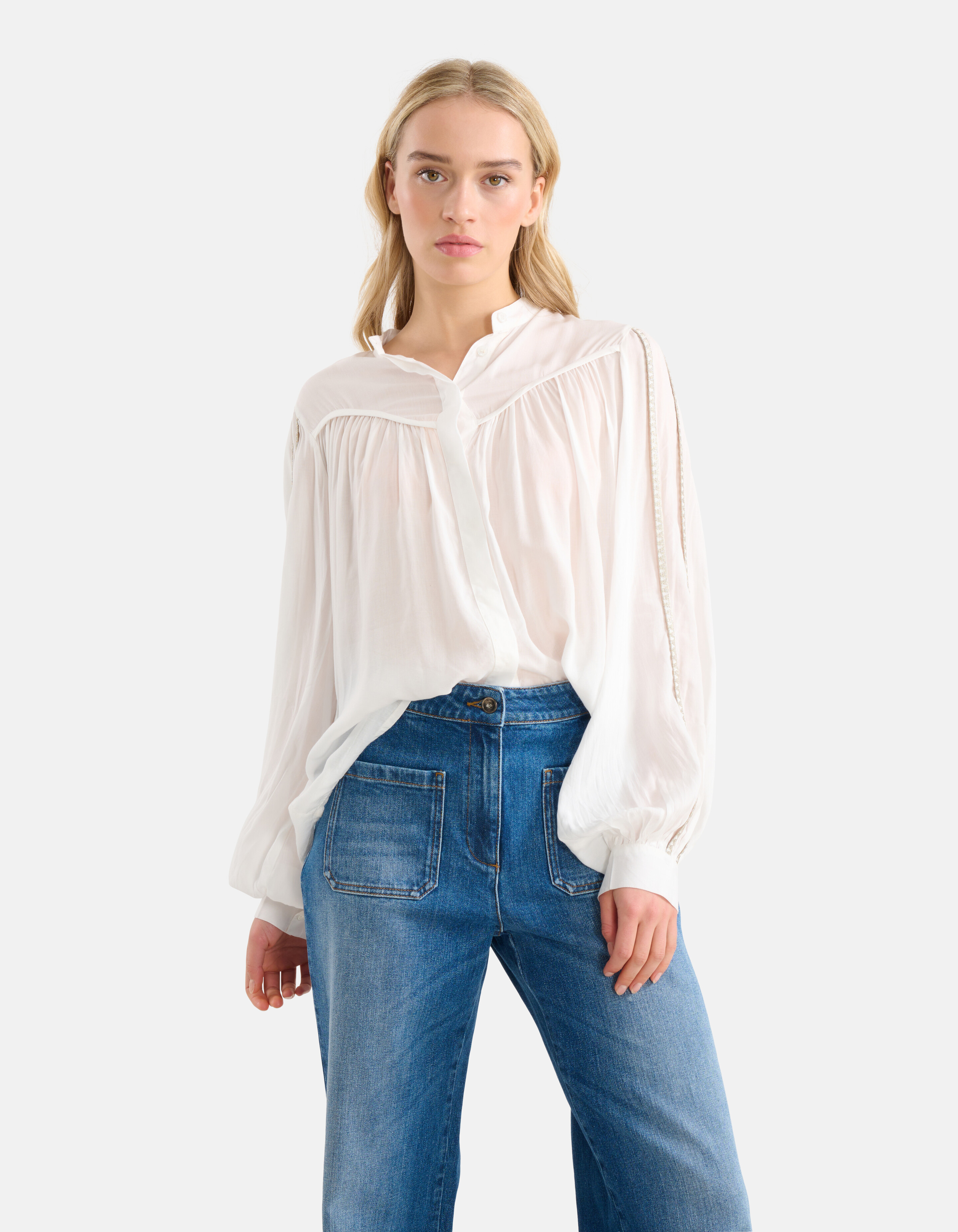 Faltenbluse Off White By Mieke SHOEBY WOMEN