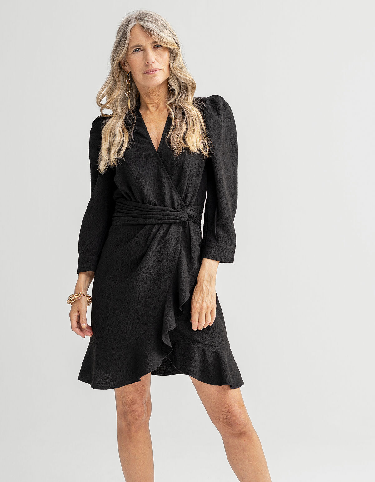 Drapiertes Kleid Schwarz von Fred SHOEBY WOMEN