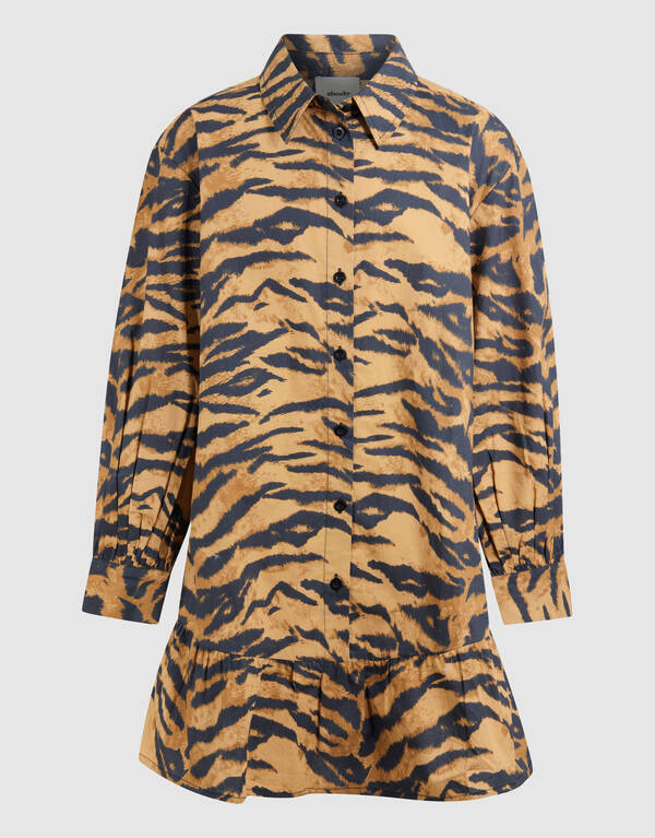 Tiger Print Kleid Braun SHOEBY GIRLS