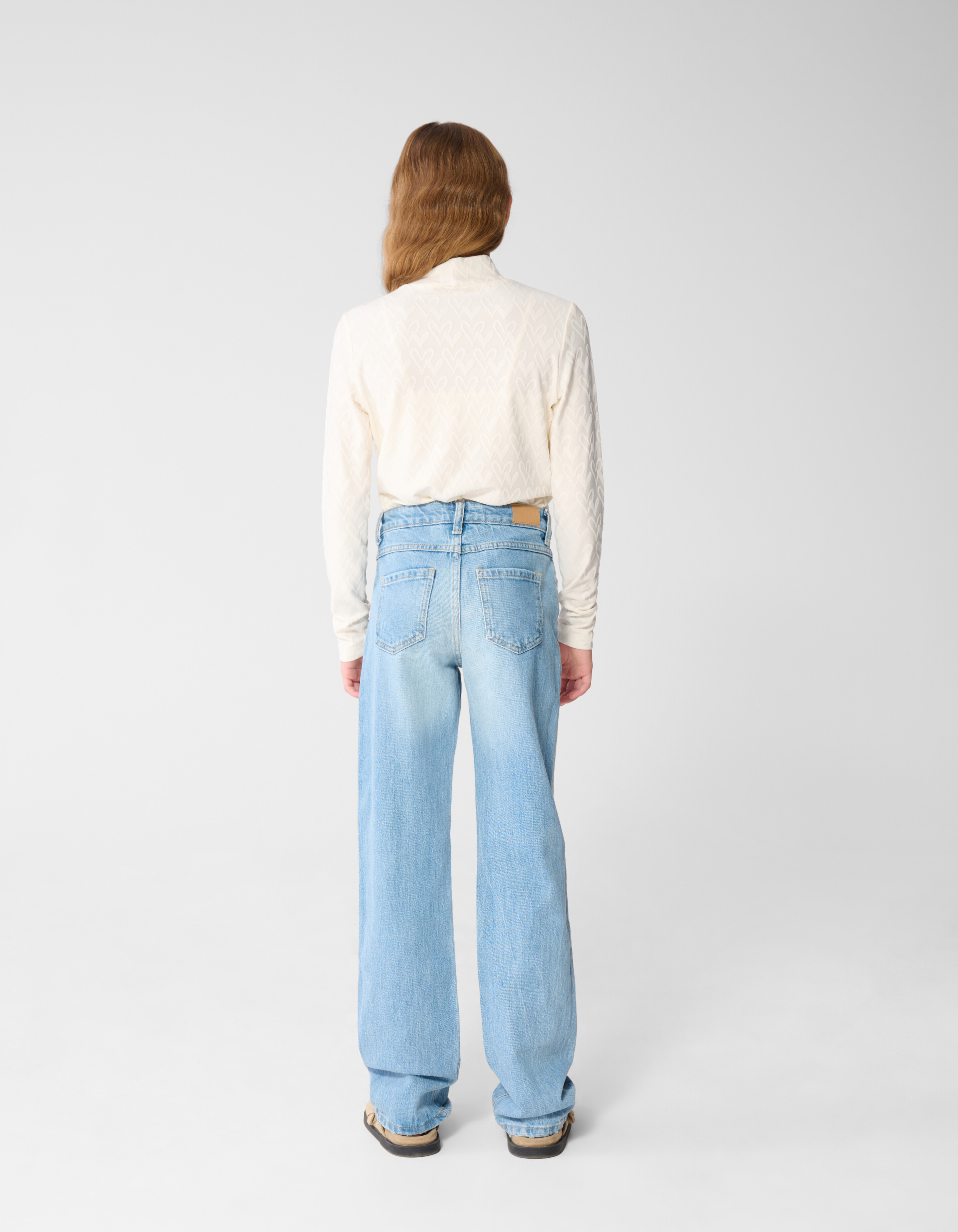 Zerst&ouml;rte Straight Leg Jeans Blauw SHOEBY GIRLS