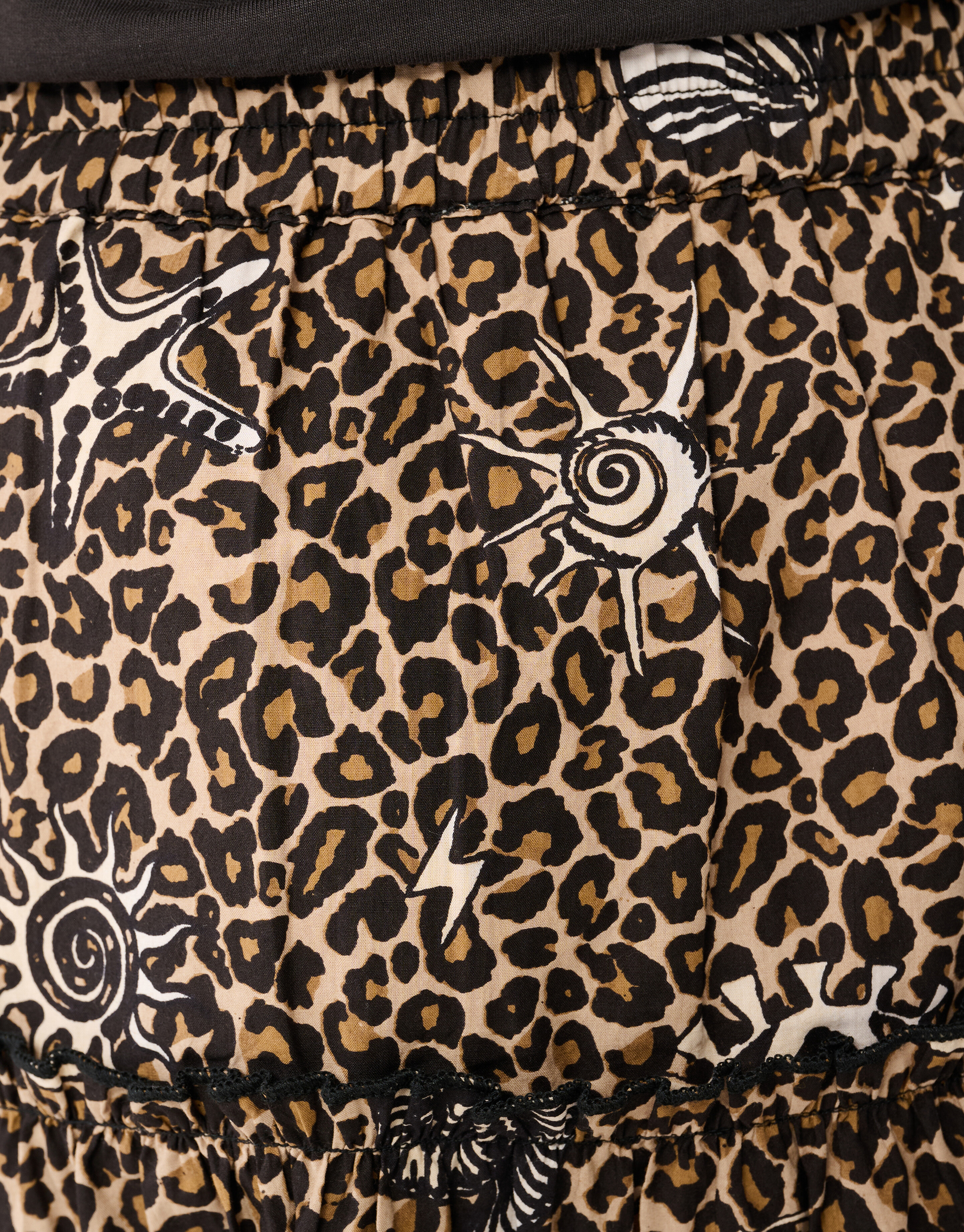 Bedruckter Leoparden Maxirock Braun SHOEBY GIRLS